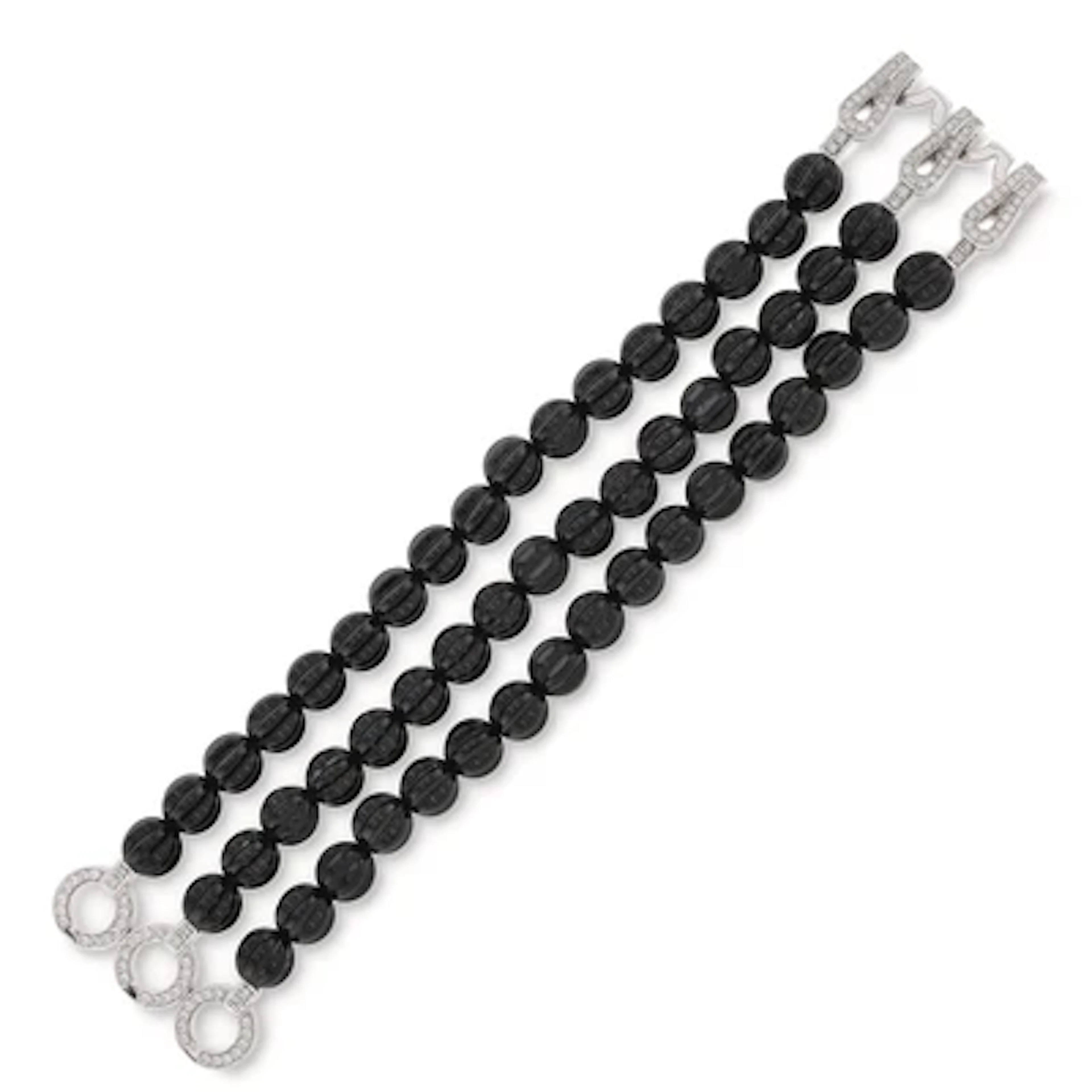 Cartier Agrafe onyx and diamond bracelet