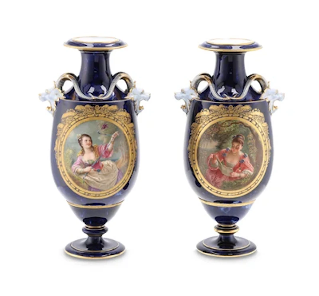 A Pair of Imposing Vases, Sèvres, 1865