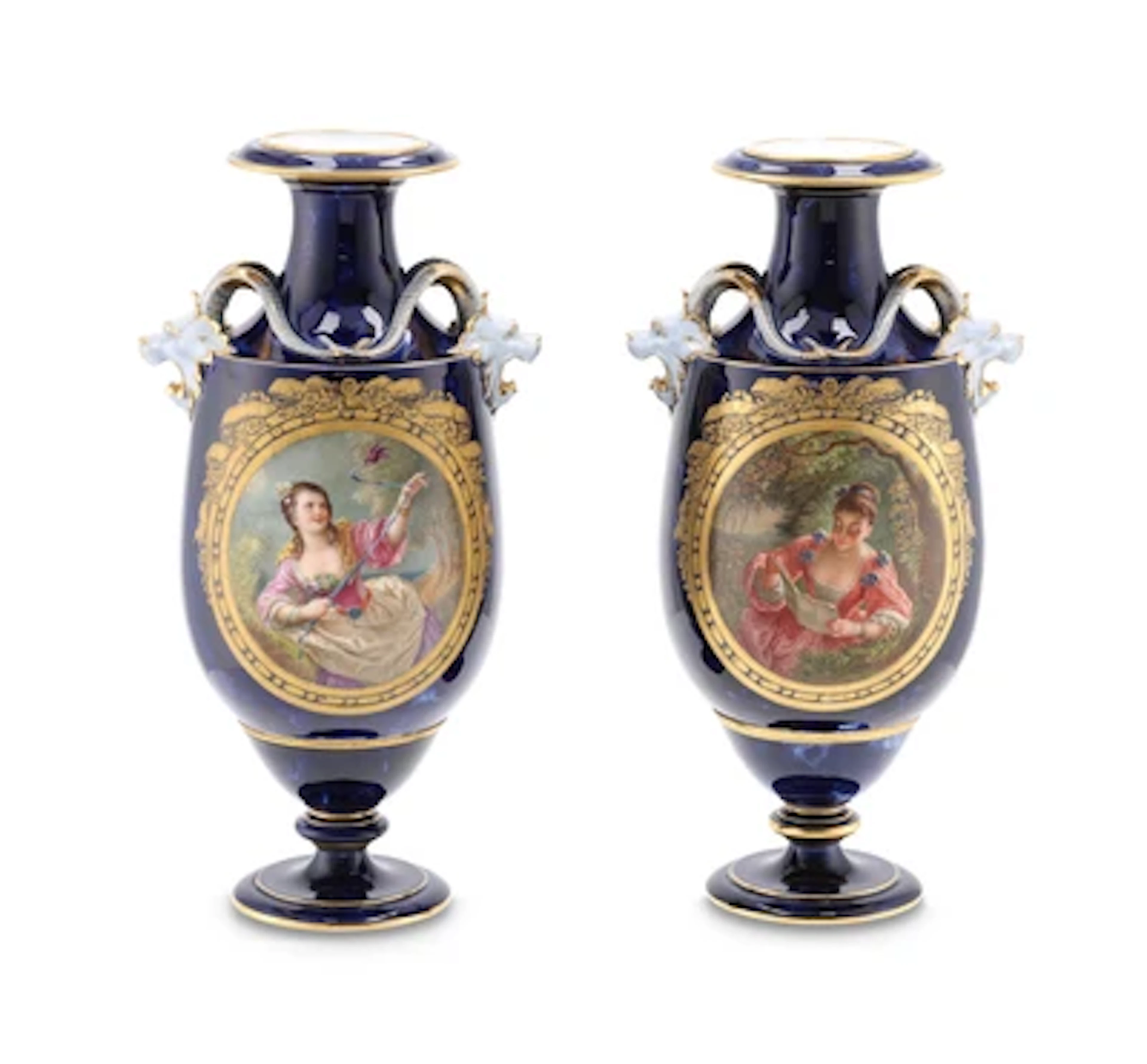 A Pair of Imposing Vases, Sèvres, 1865