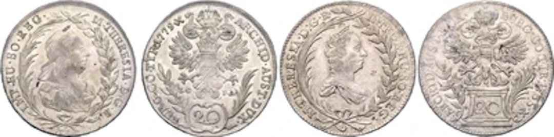 Maria Theresia- 20 Kreuzer Münzstätte Wien