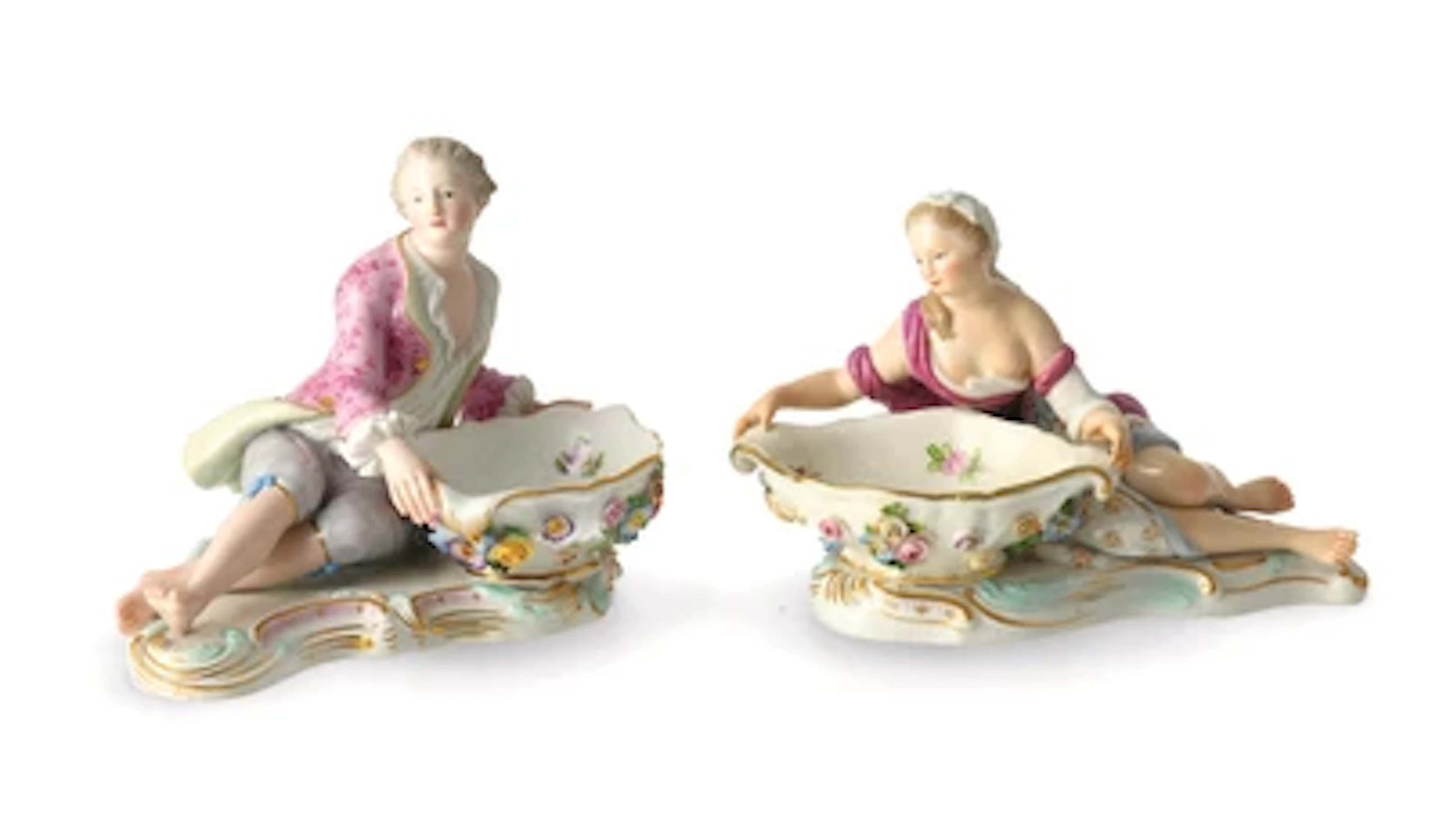 „Kavalier & Dame an Schale“, Meissen um 1870