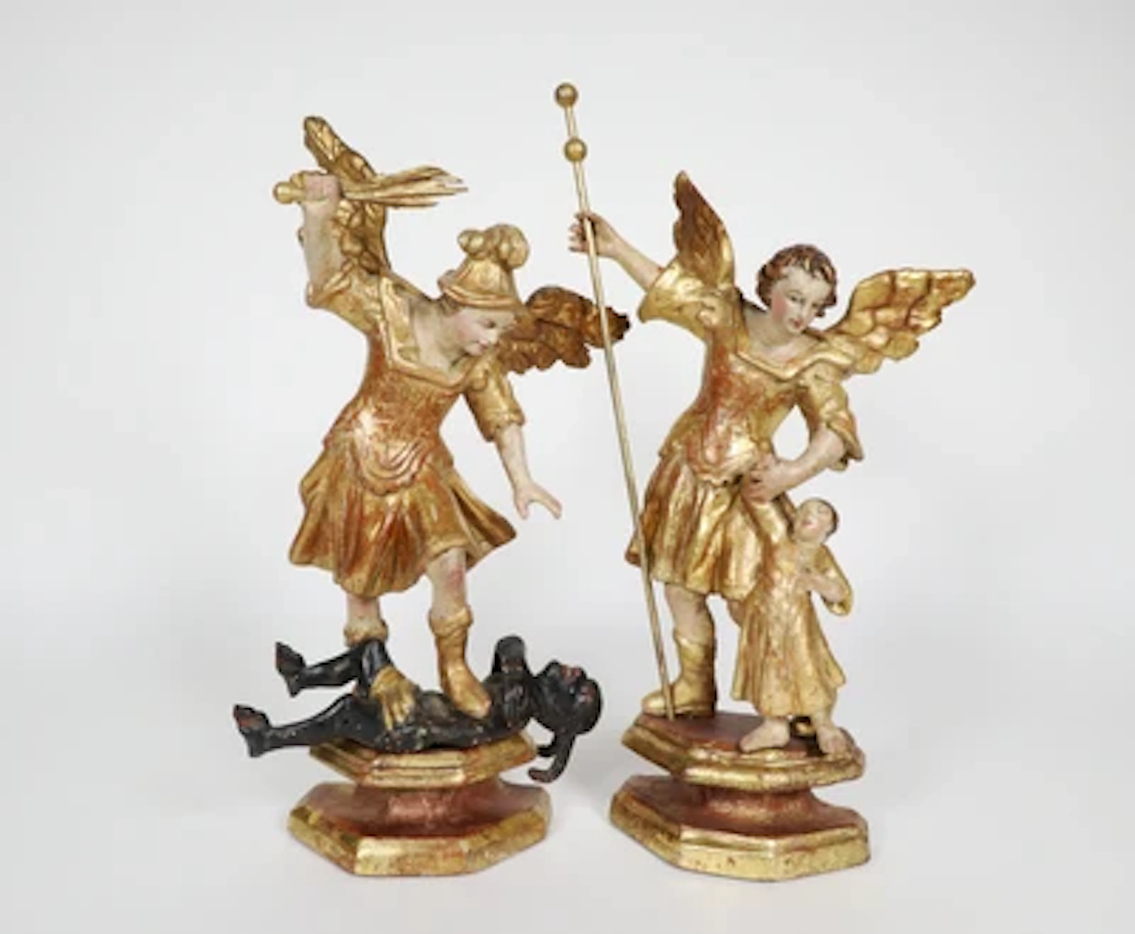 Barocker Erzengel Michael und Raphael, Österreich/Süddeutsch, 1. Hälfte