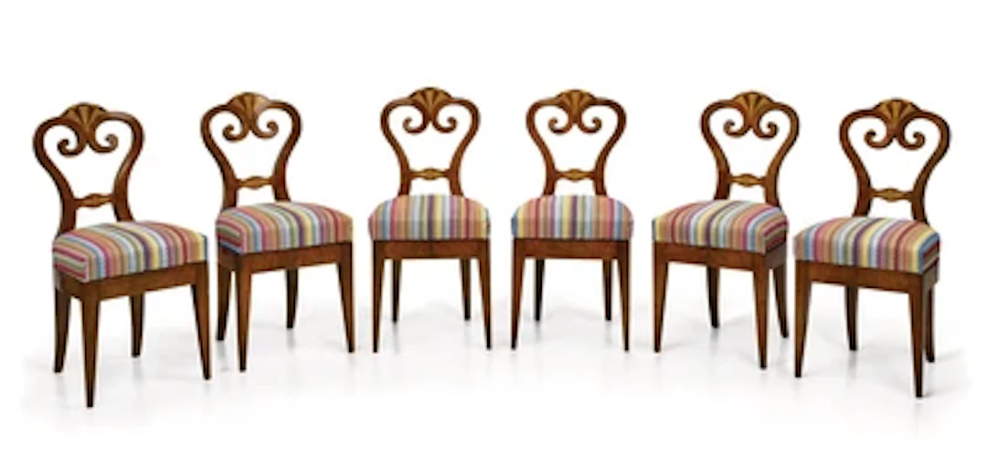 A Set of Six Biedermeier Chairs