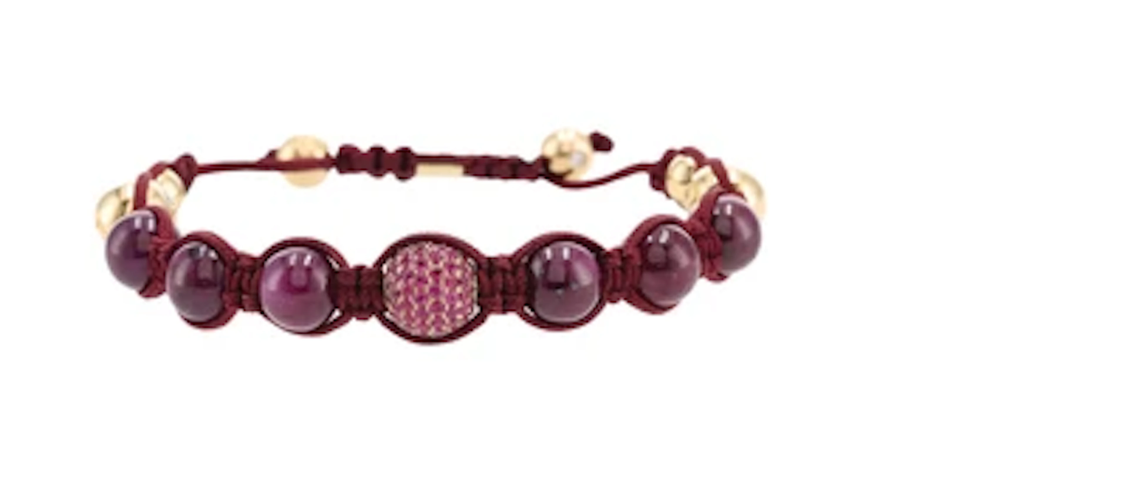 Shamballa Jewels bracelet with approx. 1.80 ct pink sapphires