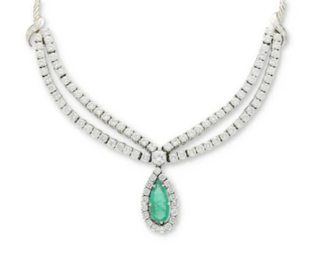 Brillant Smaragdcollier