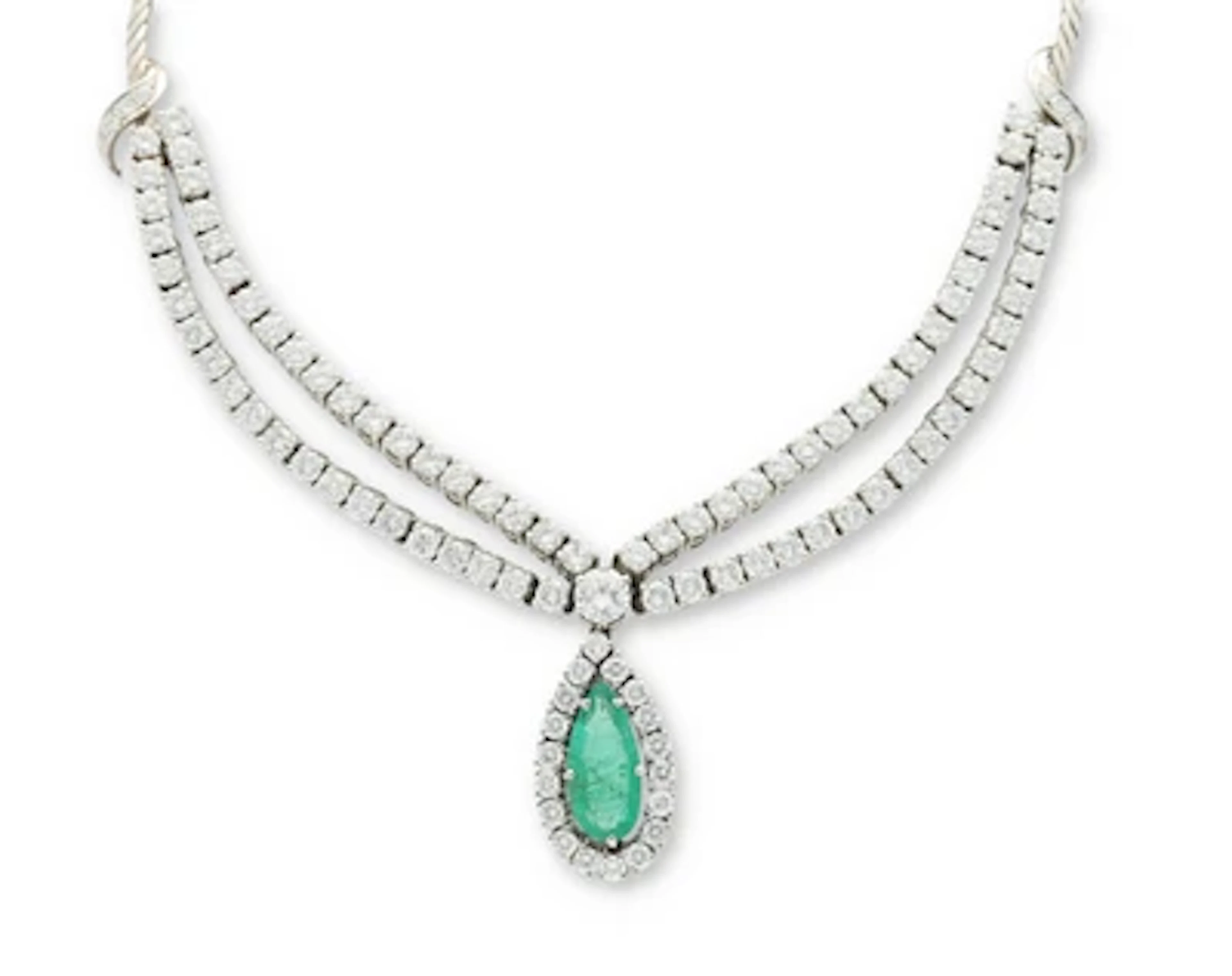 Brillant Smaragdcollier