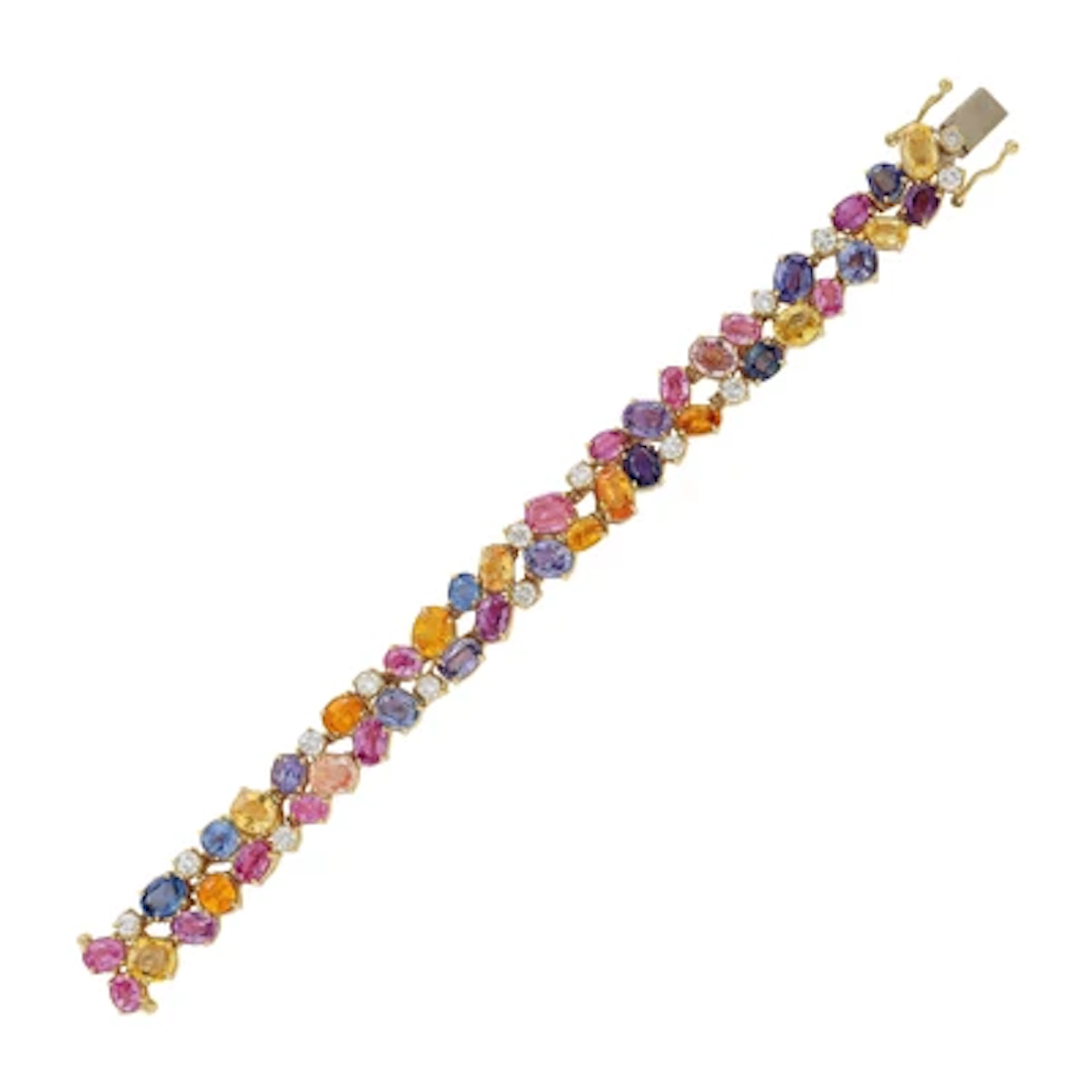 Sapphire and diamond bracelet