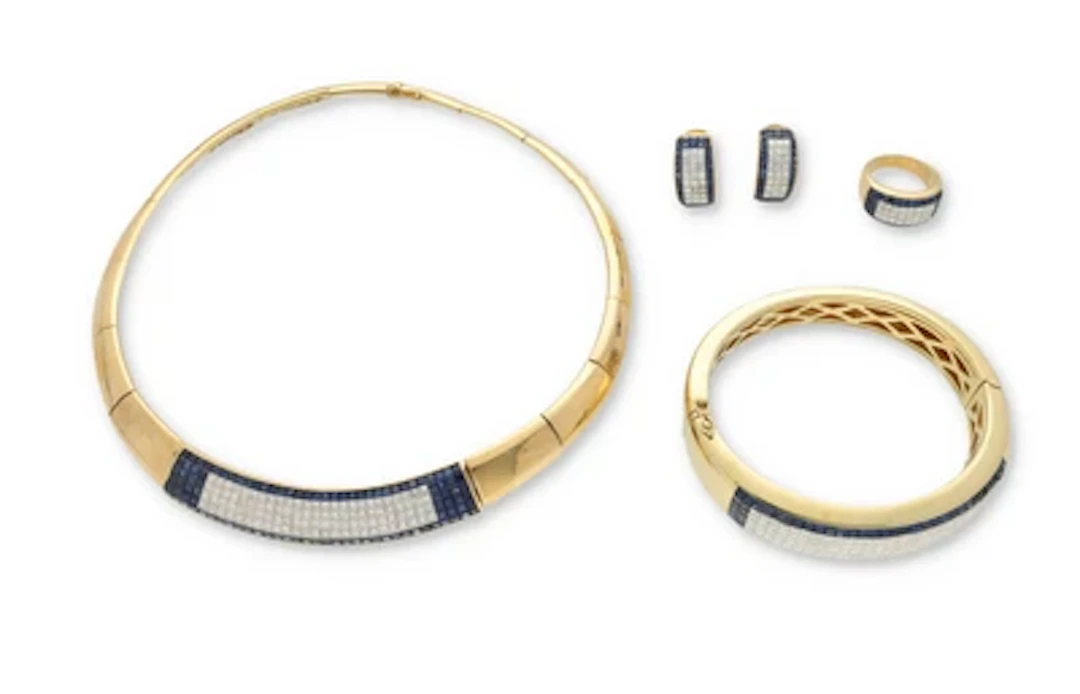 Diamant Saphir Garnitur