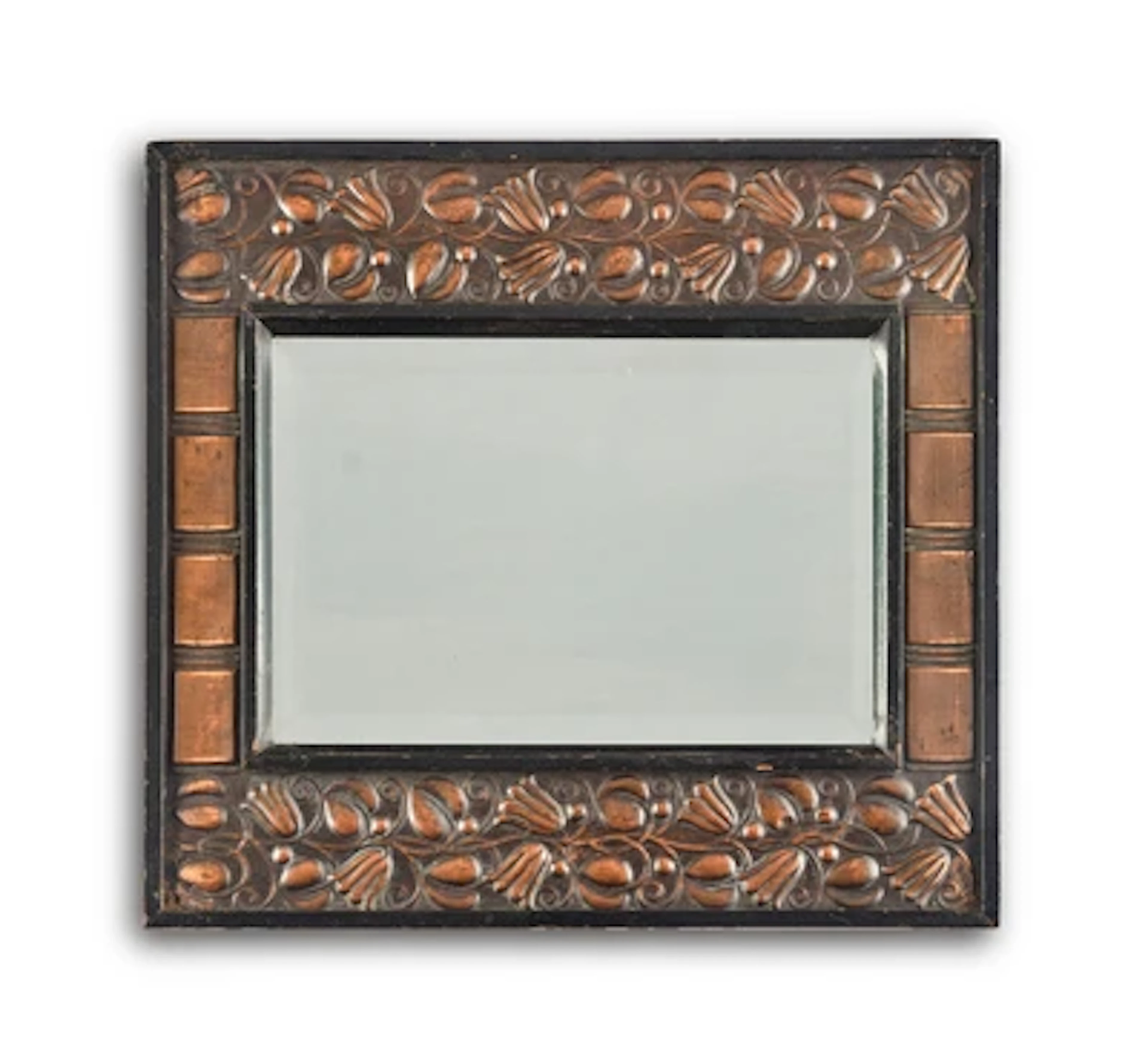 Spiegelrahmen mit Glockenblumendekor, um 1925/30