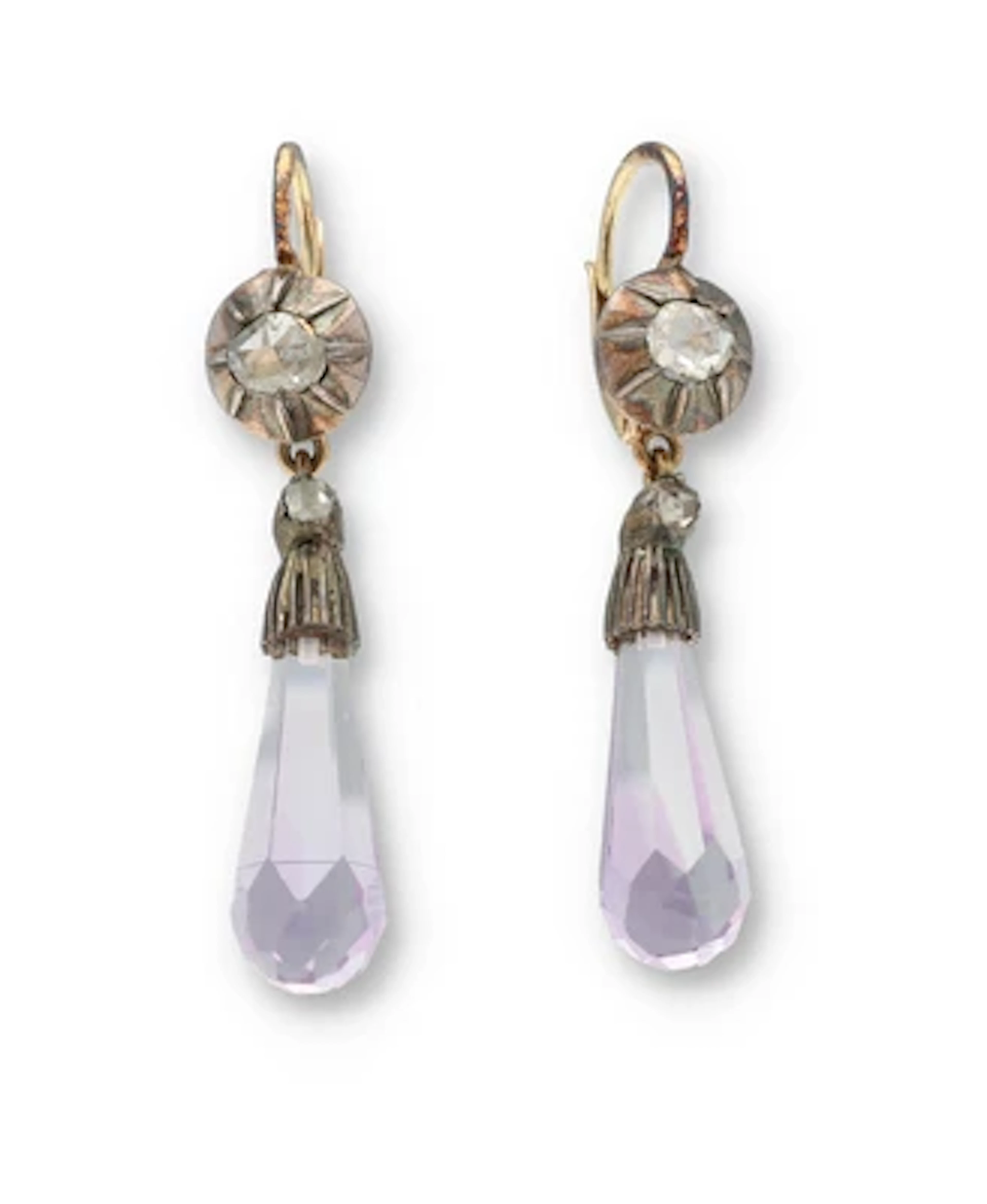 Diamant Amethyst Ohrringe