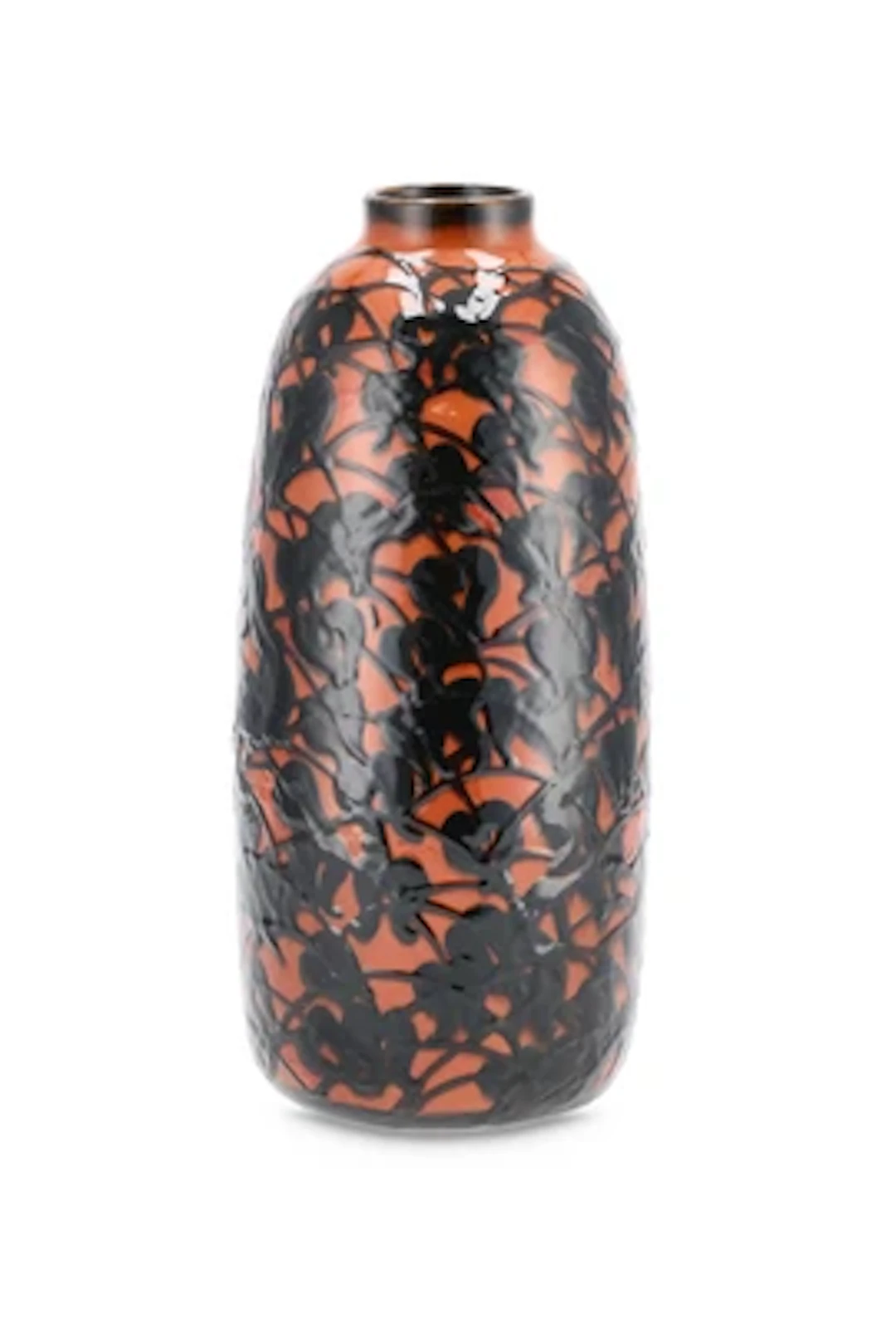 Max Läuger (1864-1952), a vase with leaf decoration, Tonwerke Kandern
