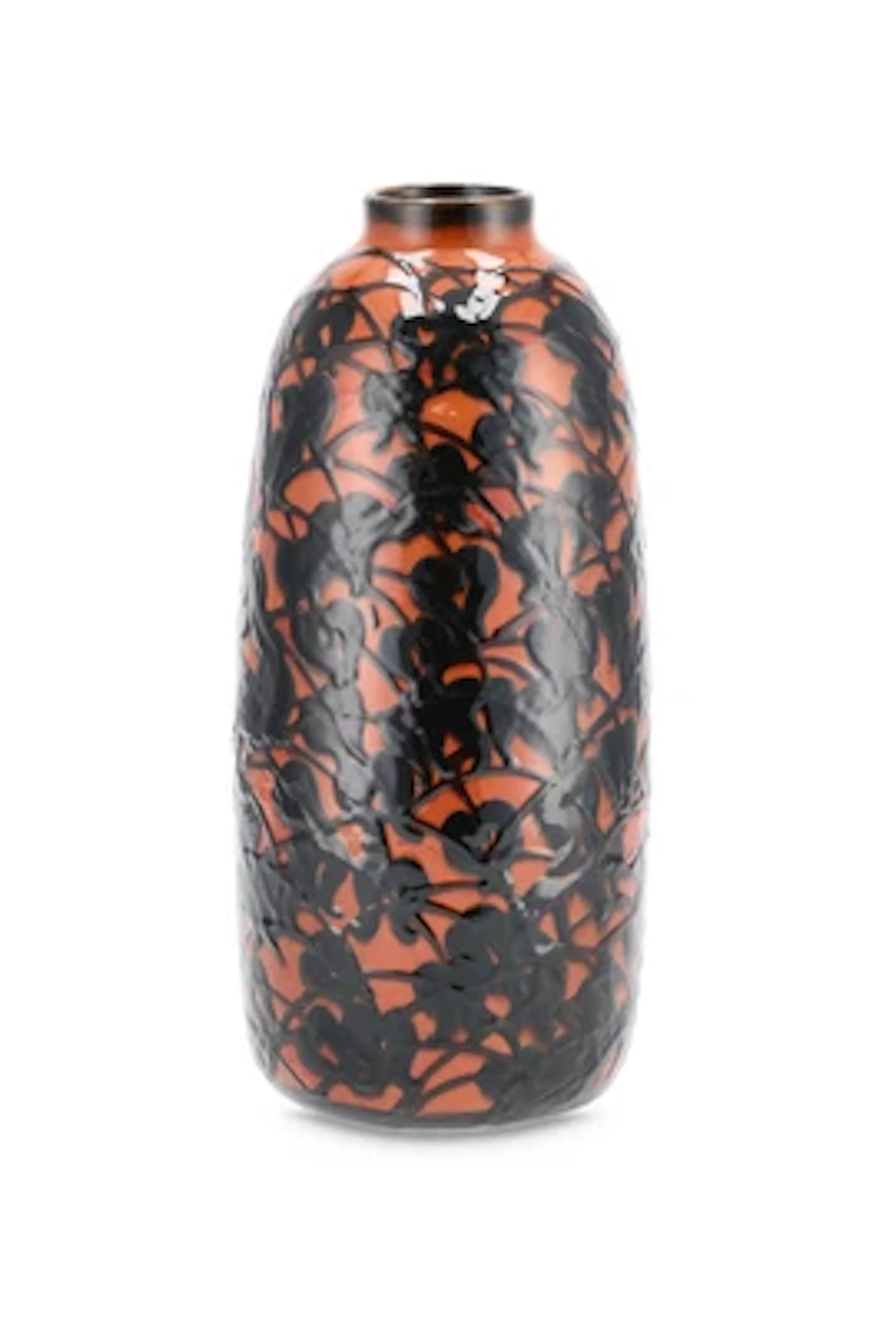 Max Läuger (1864-1952), a vase with leaf decoration, Tonwerke Kandern