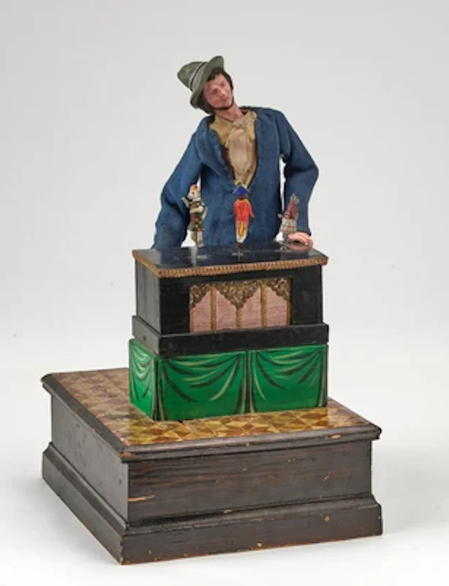 Mechanischer "Werkelmann" mit Spielwerk