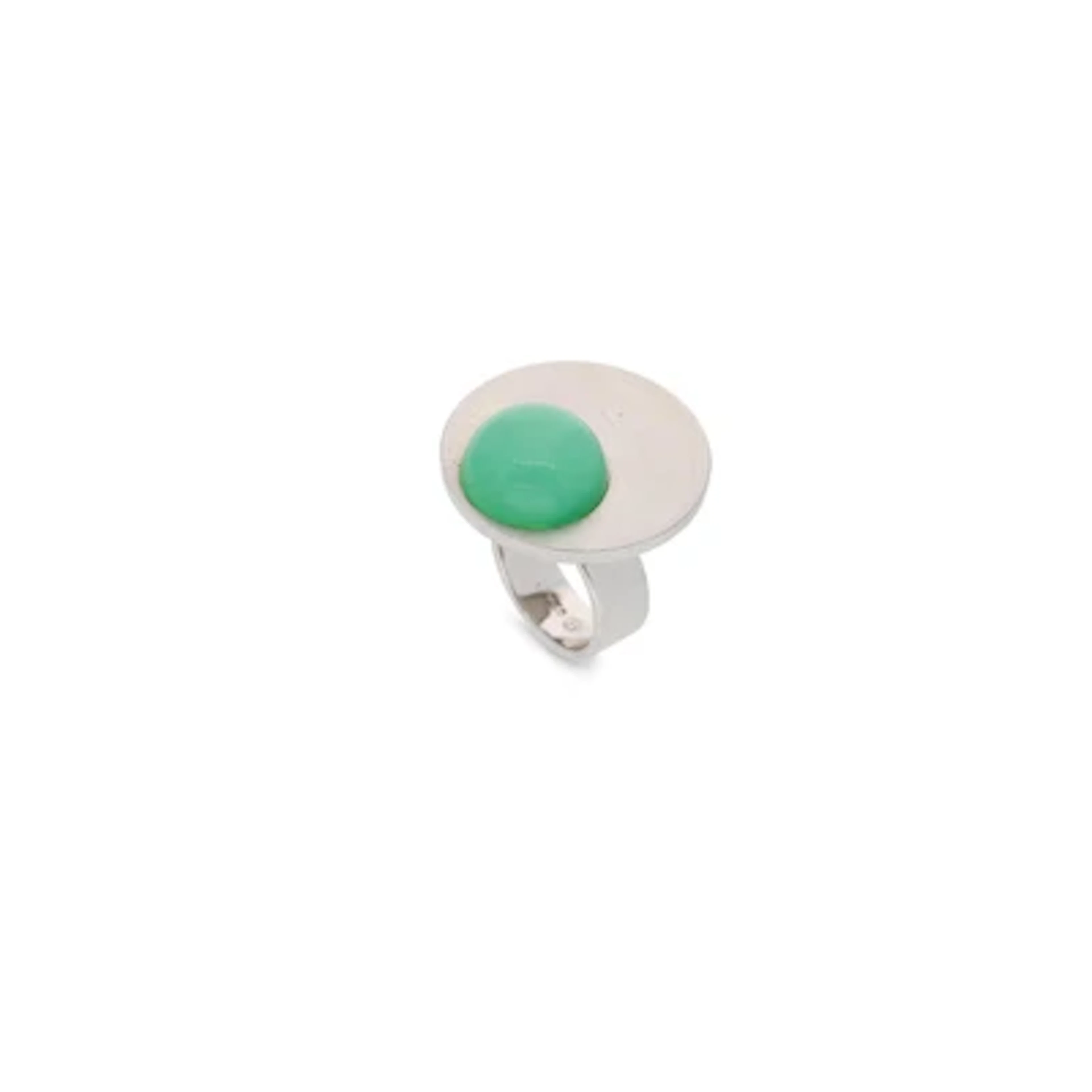Friedrich Becker kinetischer Ring mit Chrysopras