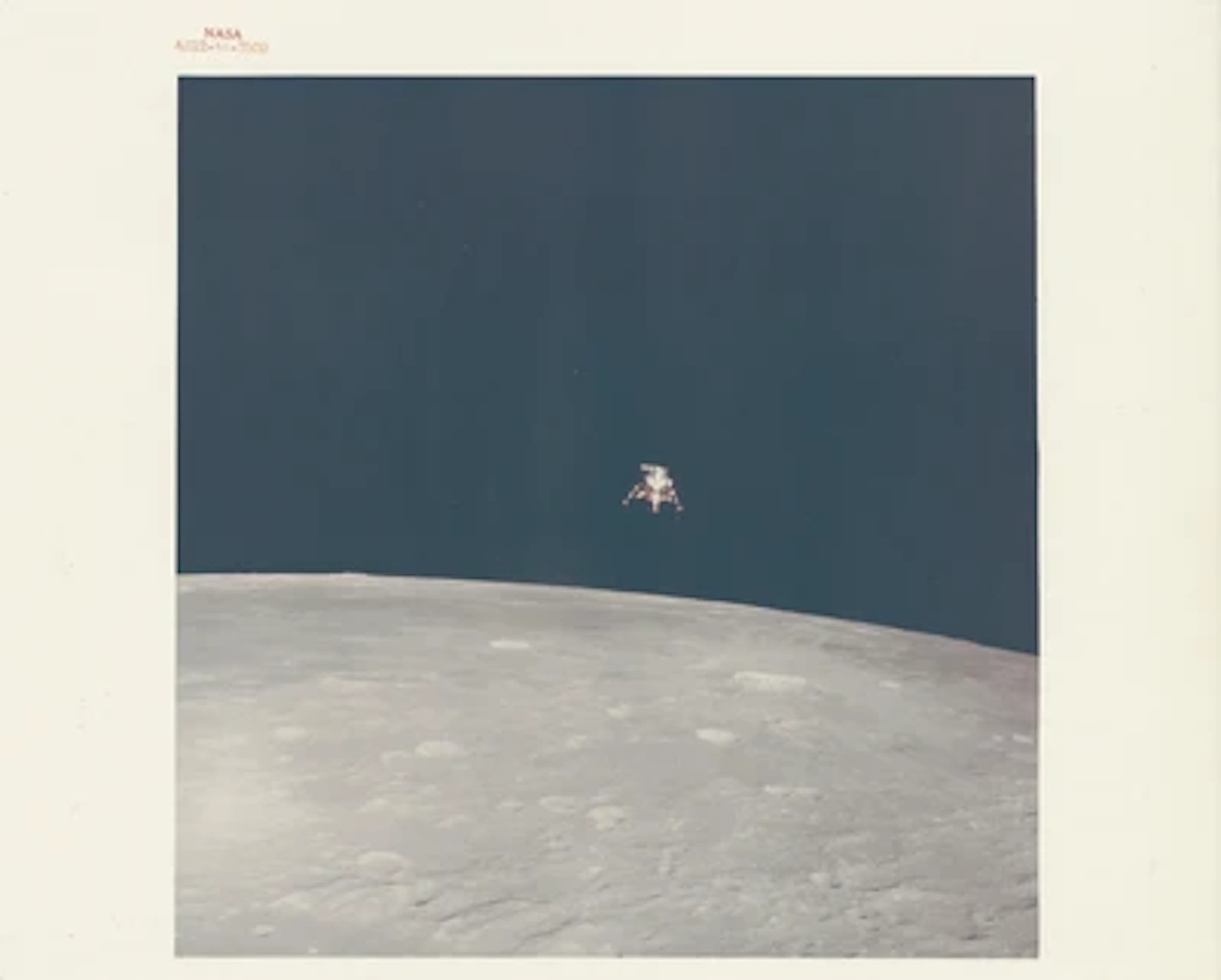 APOLLO 12 - LM Intrepid Suspended above the Moon