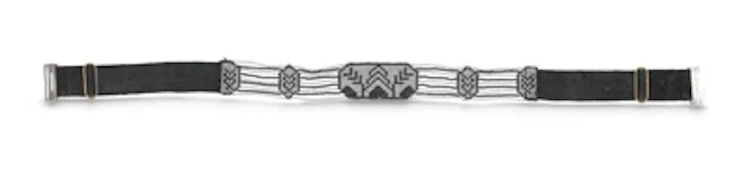 Halsband mit Perlstickerei, in der Art der Wiener Werkstäte, um 1900/15