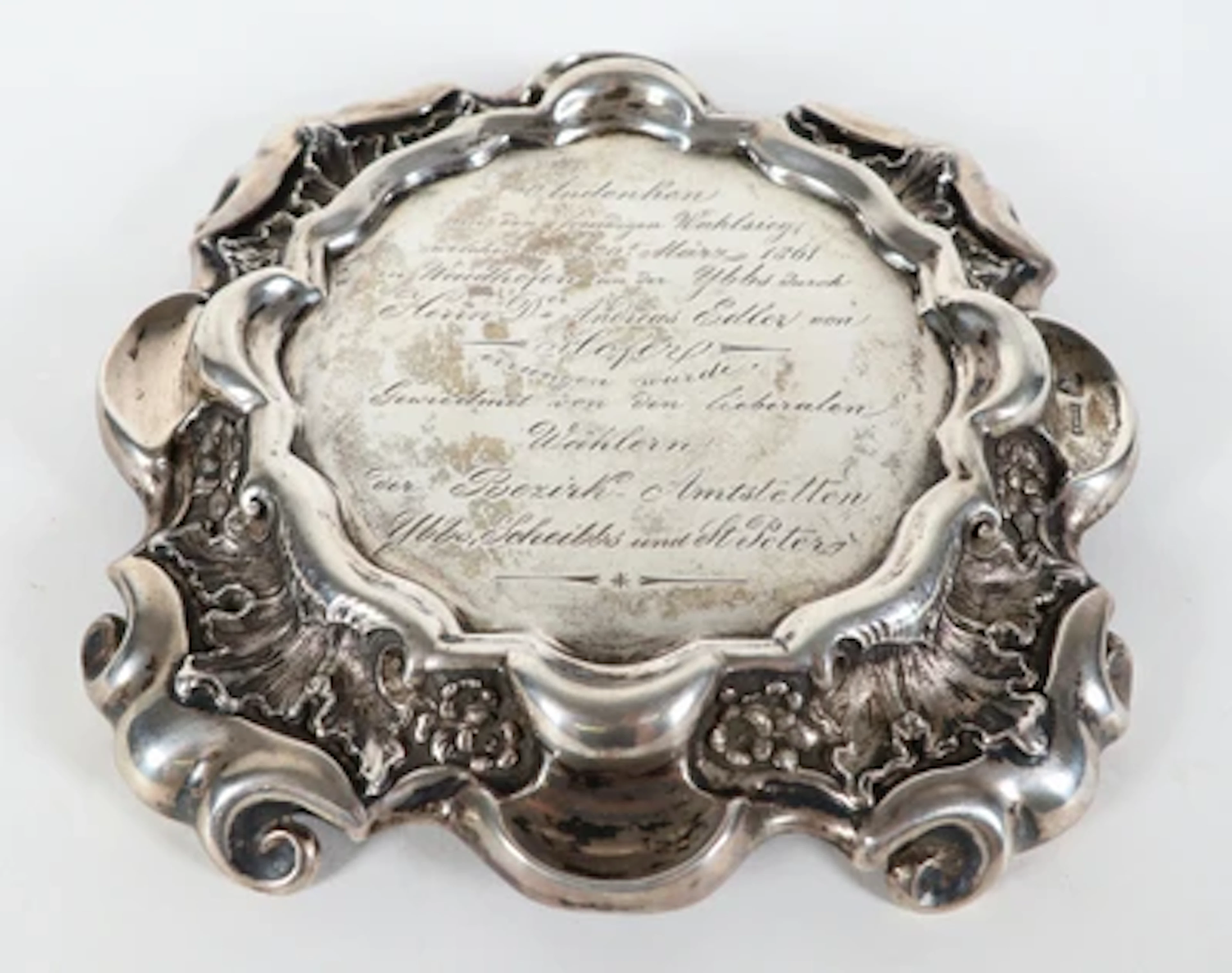 Wiener Silber Untersatz um 1860