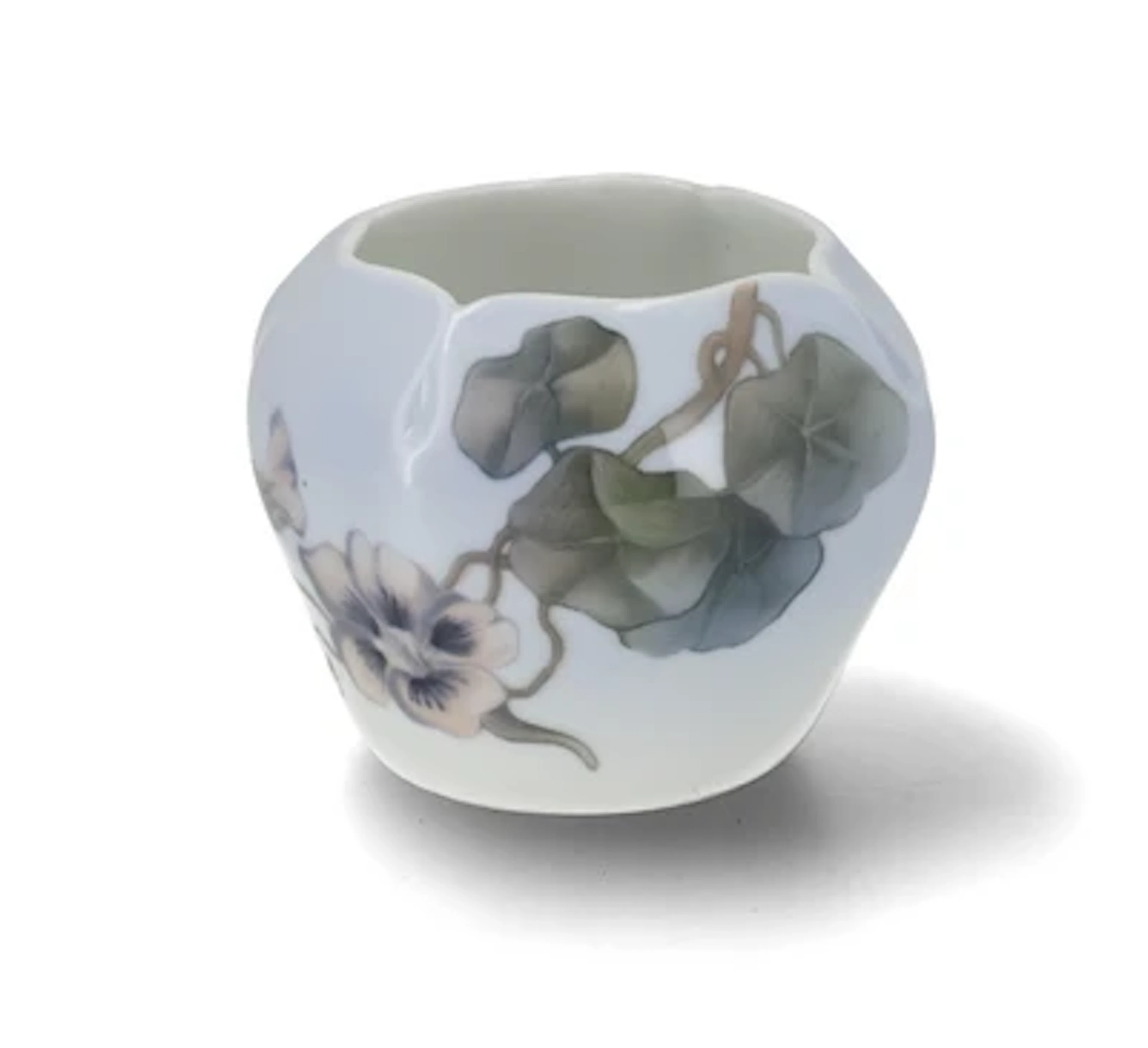 A vase with floral decoration, Royal Copenhagen