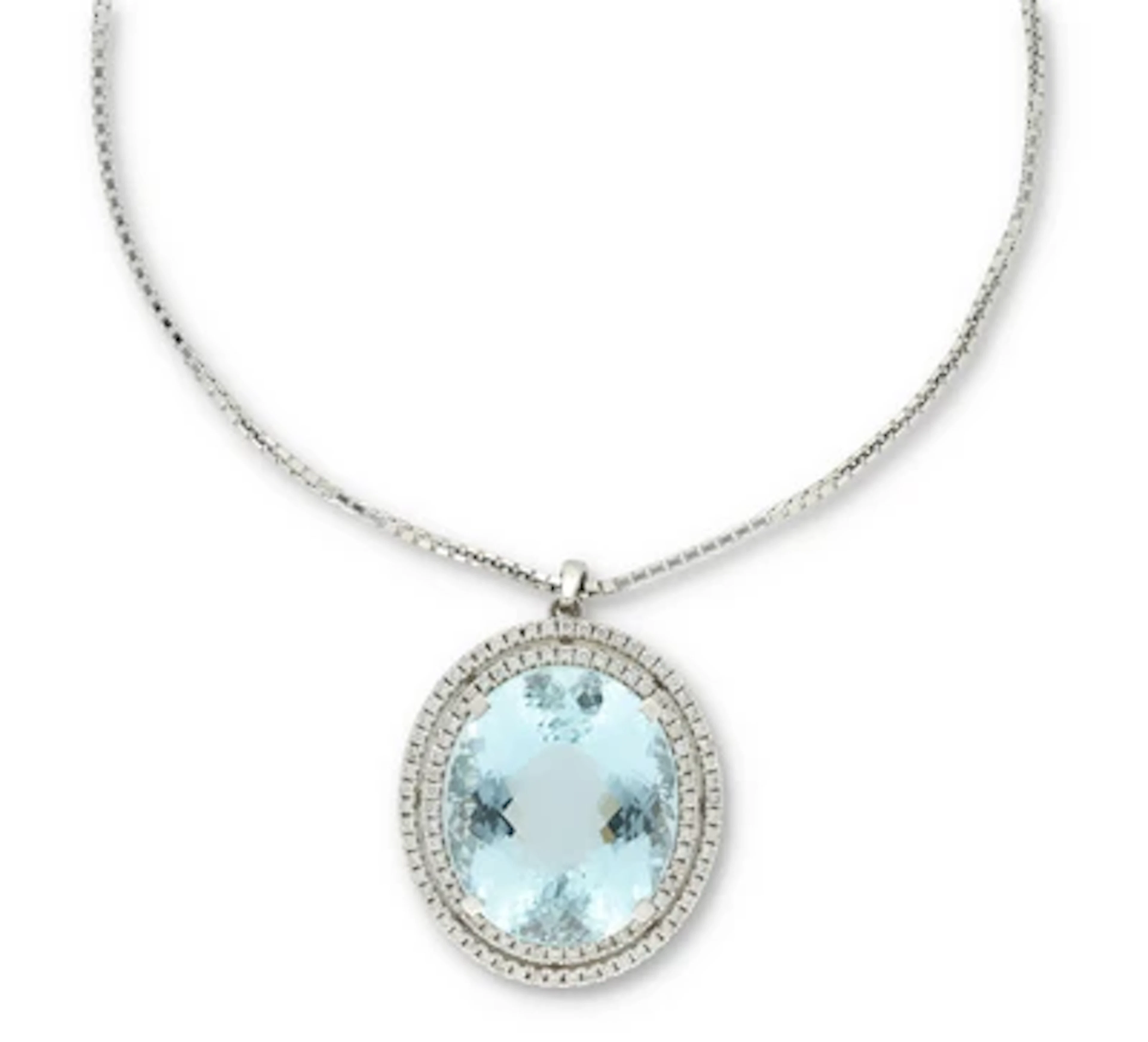 Brillant Aquamarin Anhänger