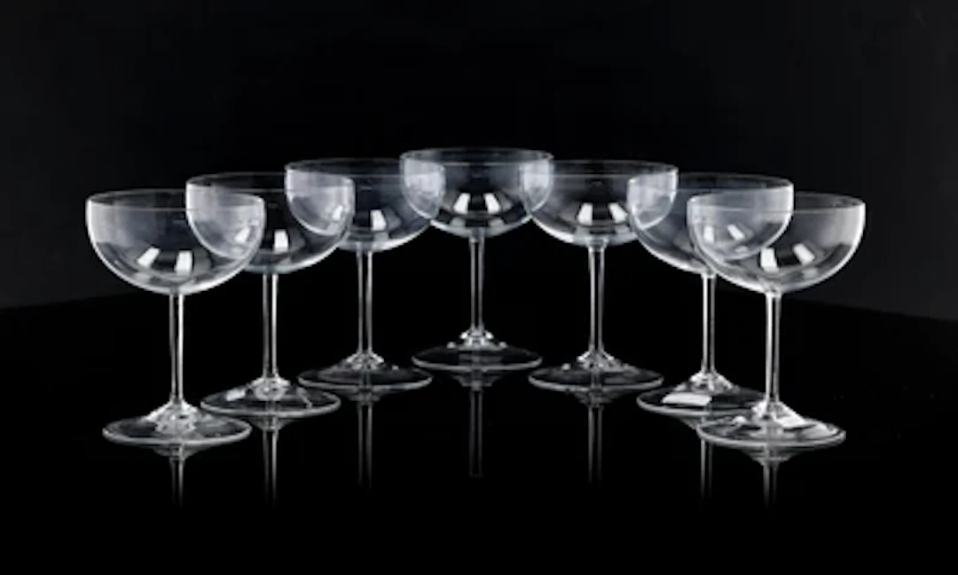 Seven champagne glasses, J. & L. Lobmeyr, Vienna