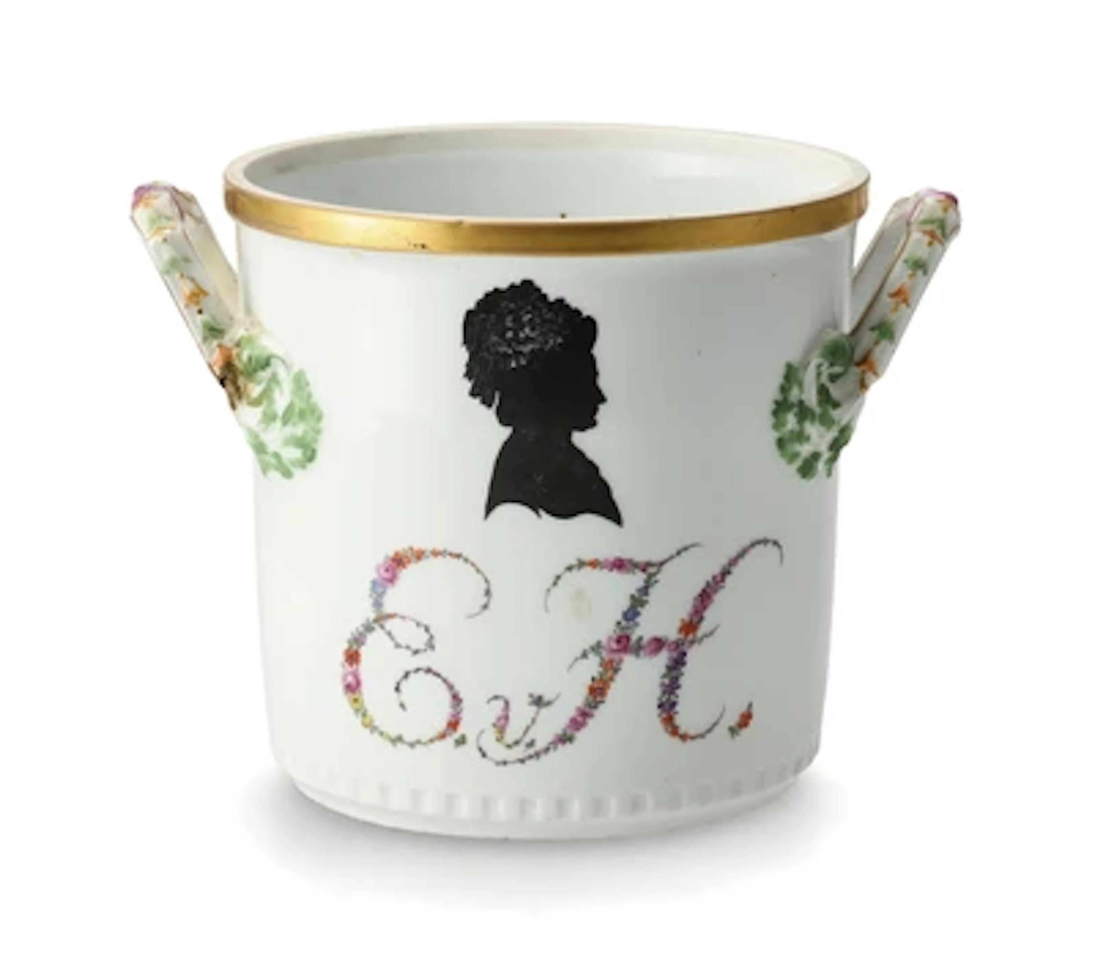 Eiskühler mit Silhouette der Gräfin Elisabeth Louise Amalie von Haugwitz