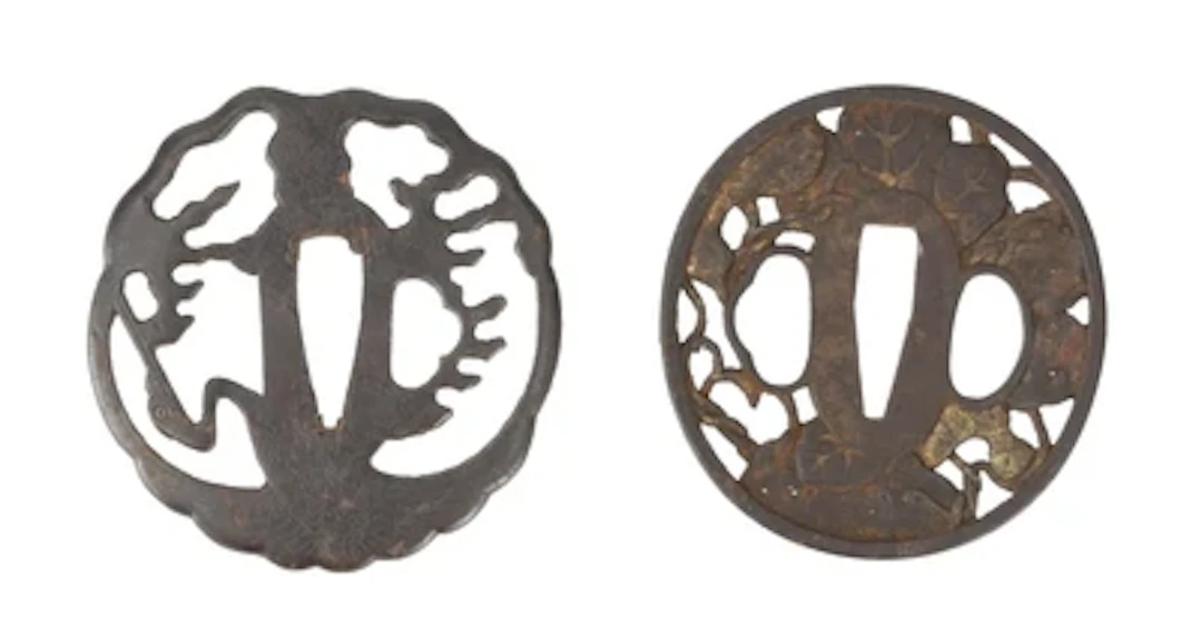 Zwei Eisen Tsuba, Japan, Edo Periode, 18. Jh.