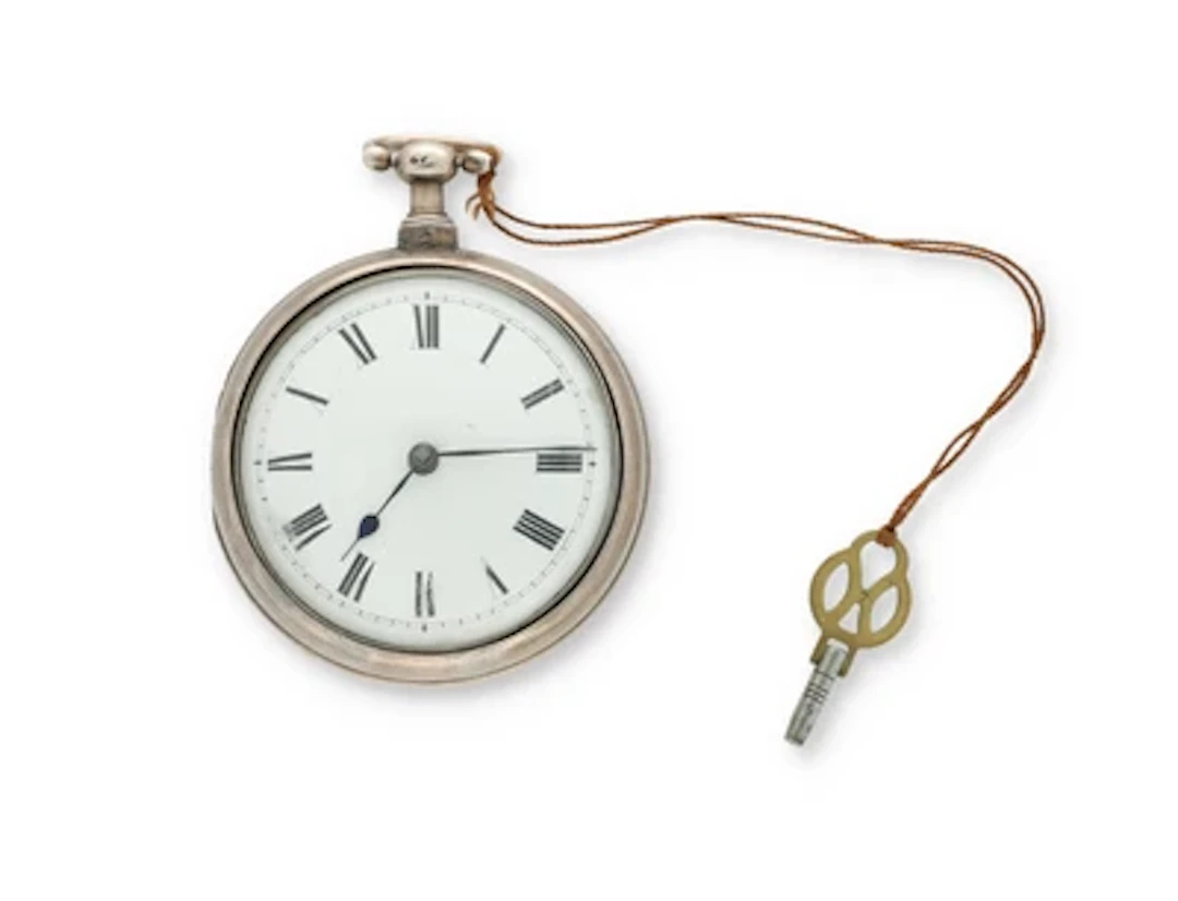 English pocket watch with outer case