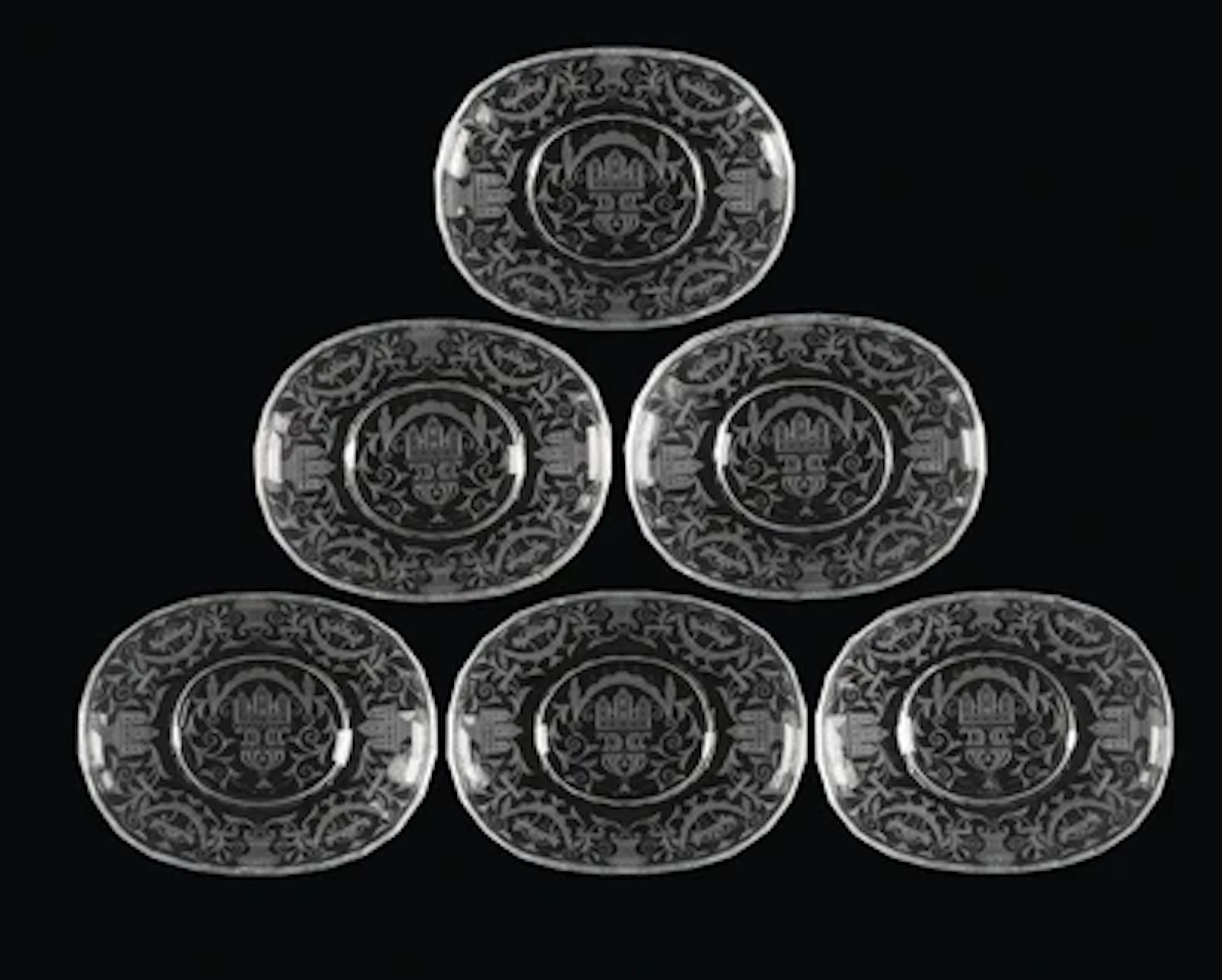 Sechs ovale Teller, TS 206 Maria Theresia, J. & L. Lobmeyr, Wien