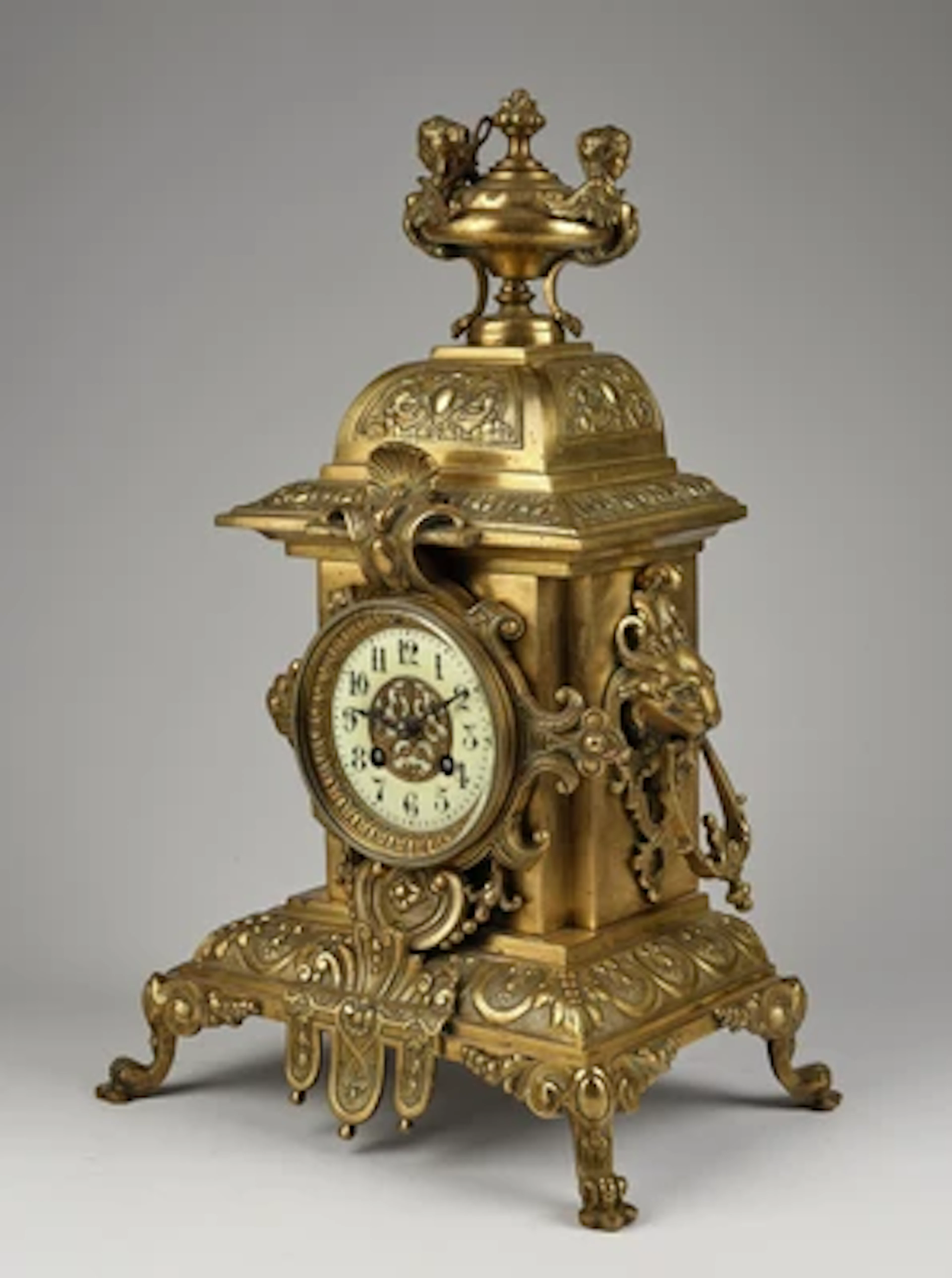 Historismus Bronzekaminuhr,