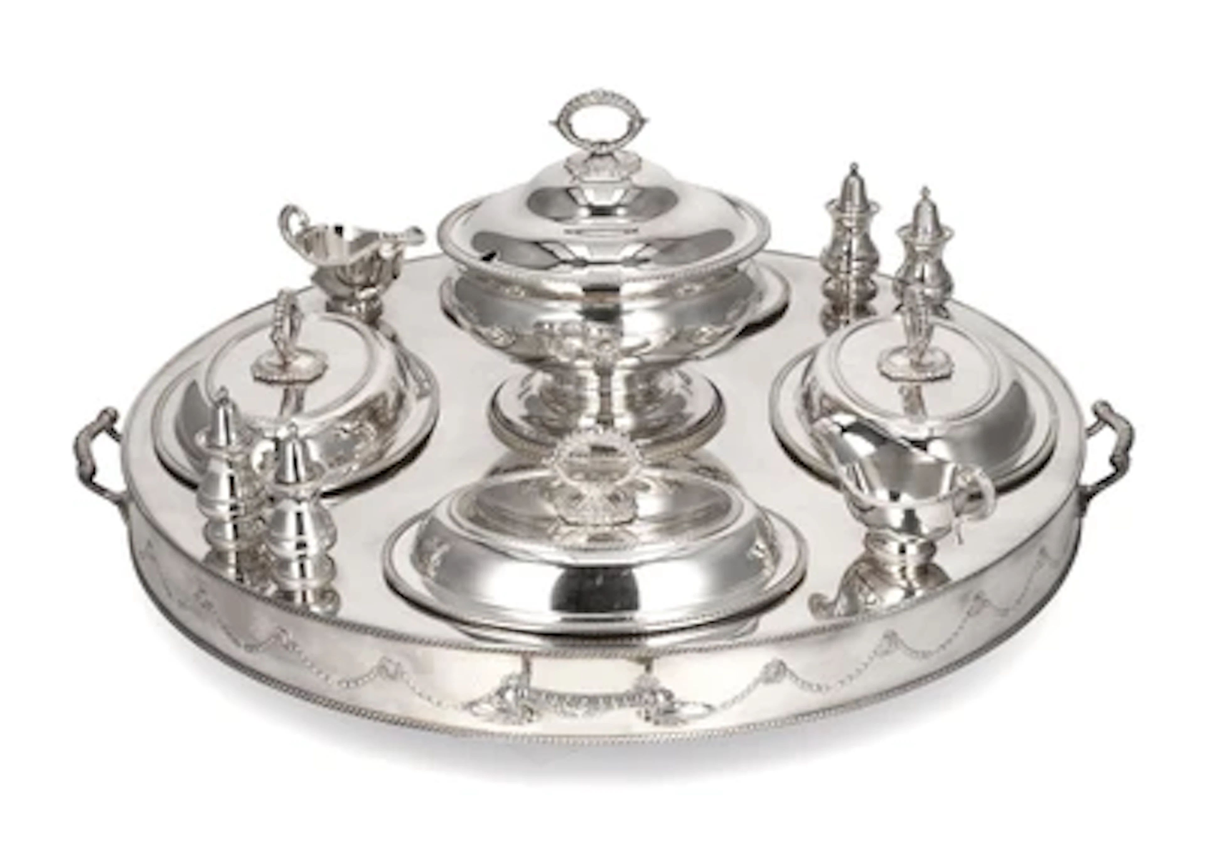 A Lazy Susan serving set