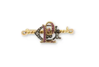 Diamant Rubinbrosche