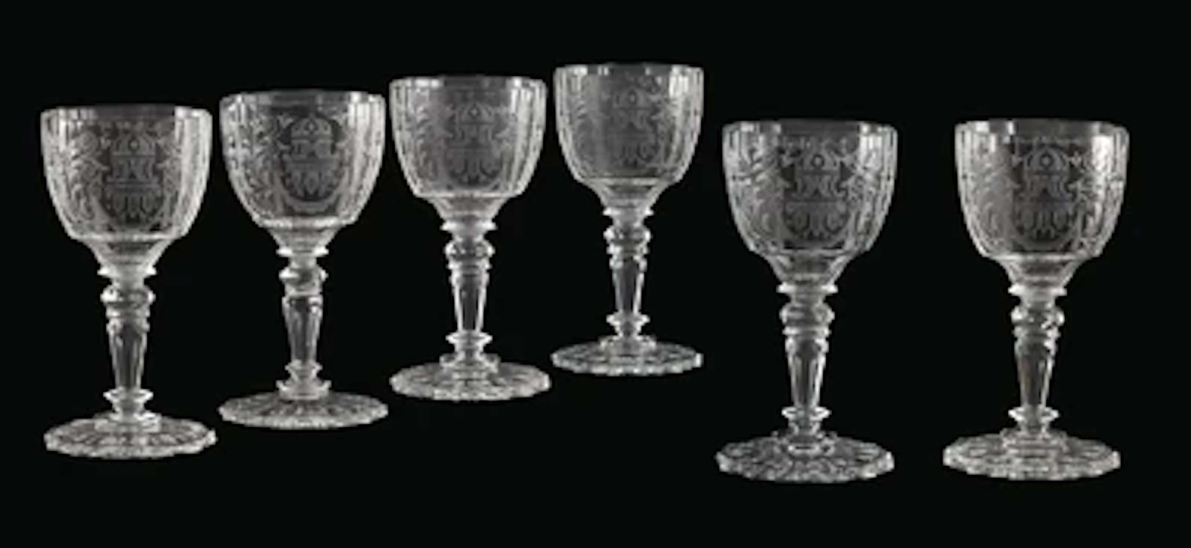Sechs Sherrygläser, TS 206 Maria Theresia, J. & L. Lobmeyr, Wien