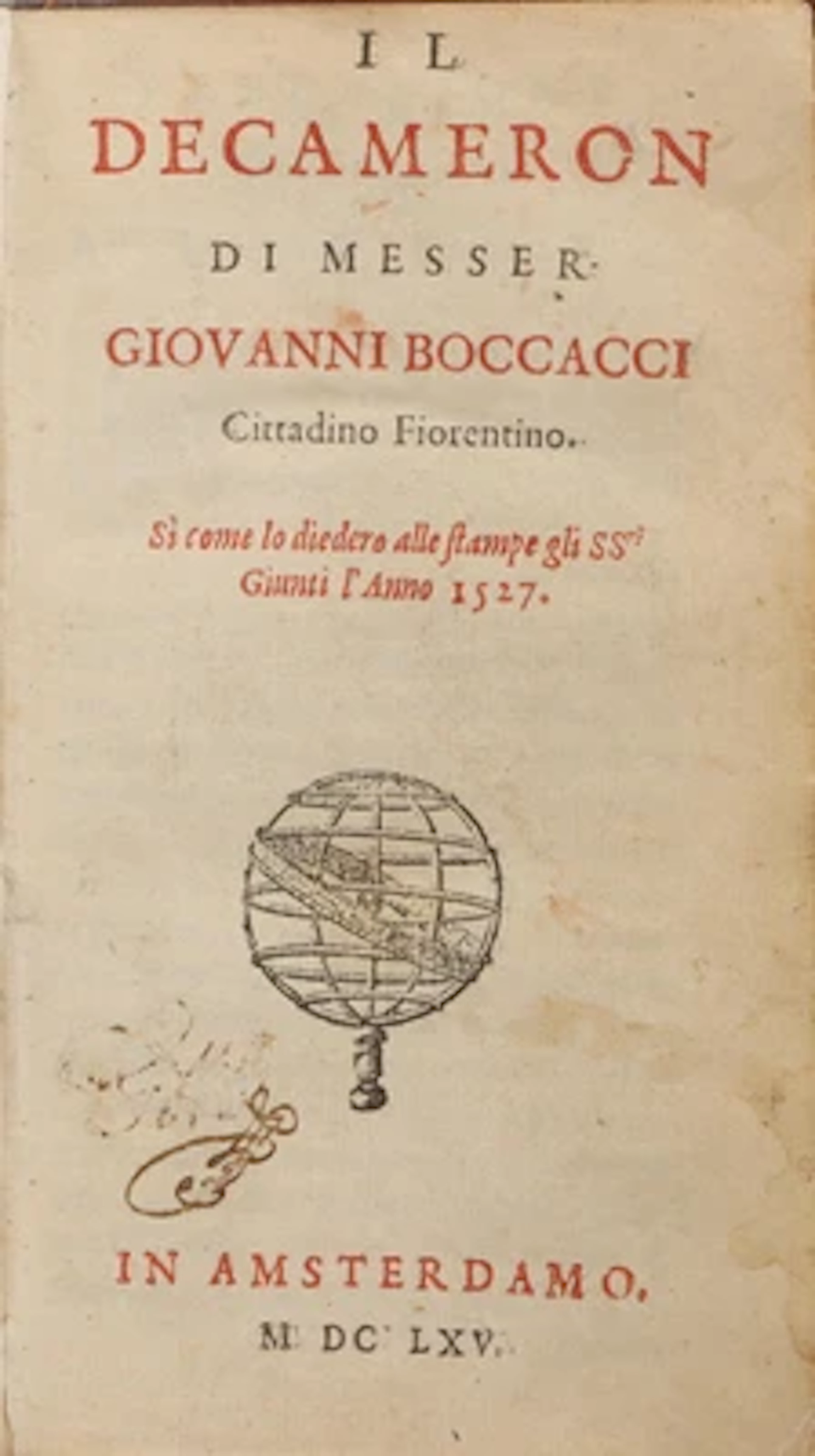 BOCCACCIO: IL DECAMERON (ELZEVIER 1665).