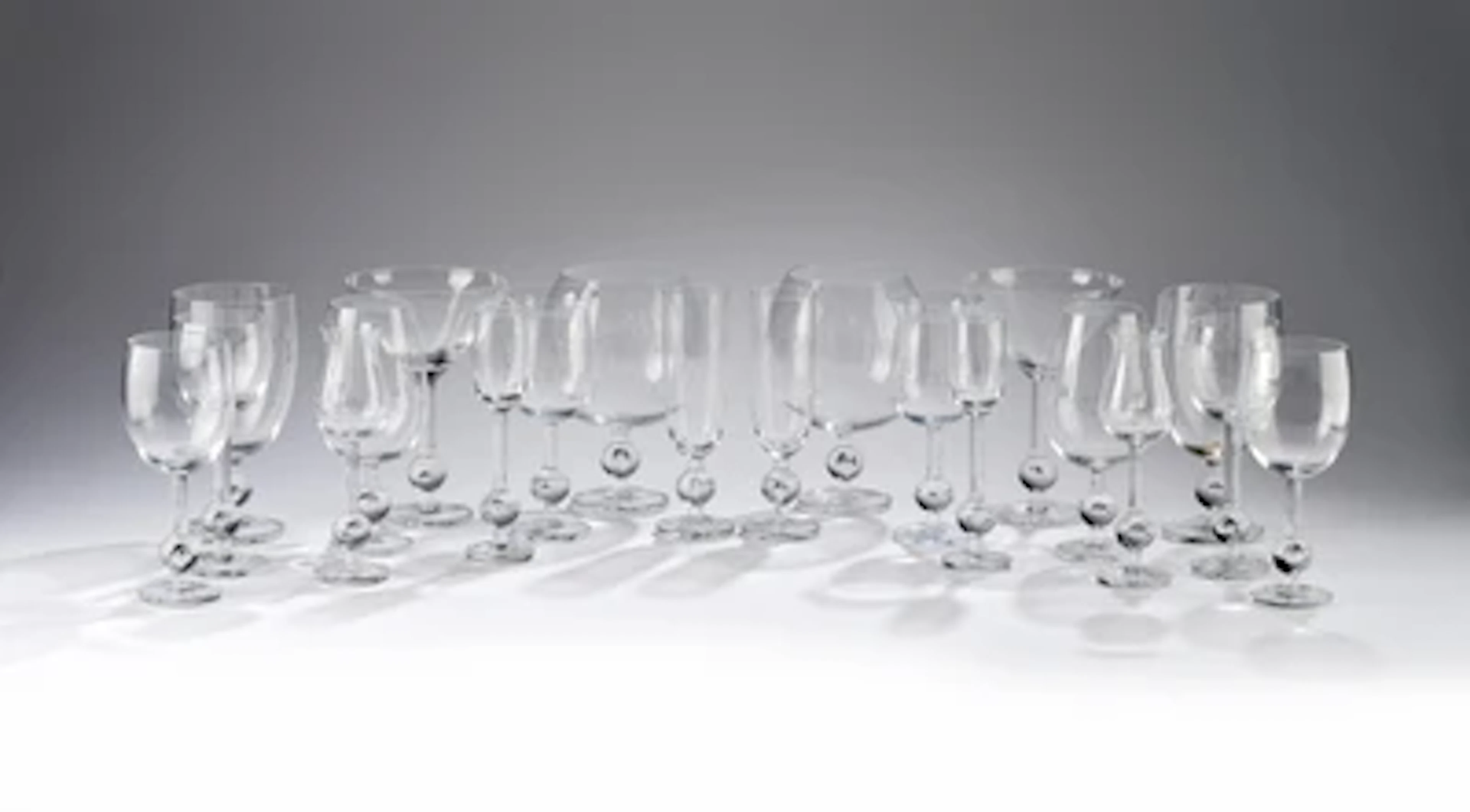 Carl Auböck III, a 20-piece glassware set from the ‘Perlenserie’
