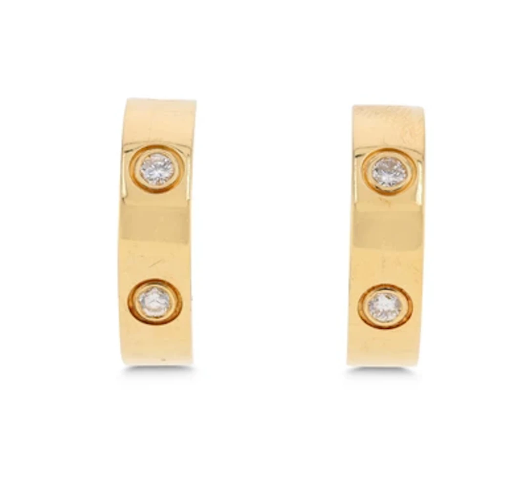 Cartier Love diamond hoop earrings