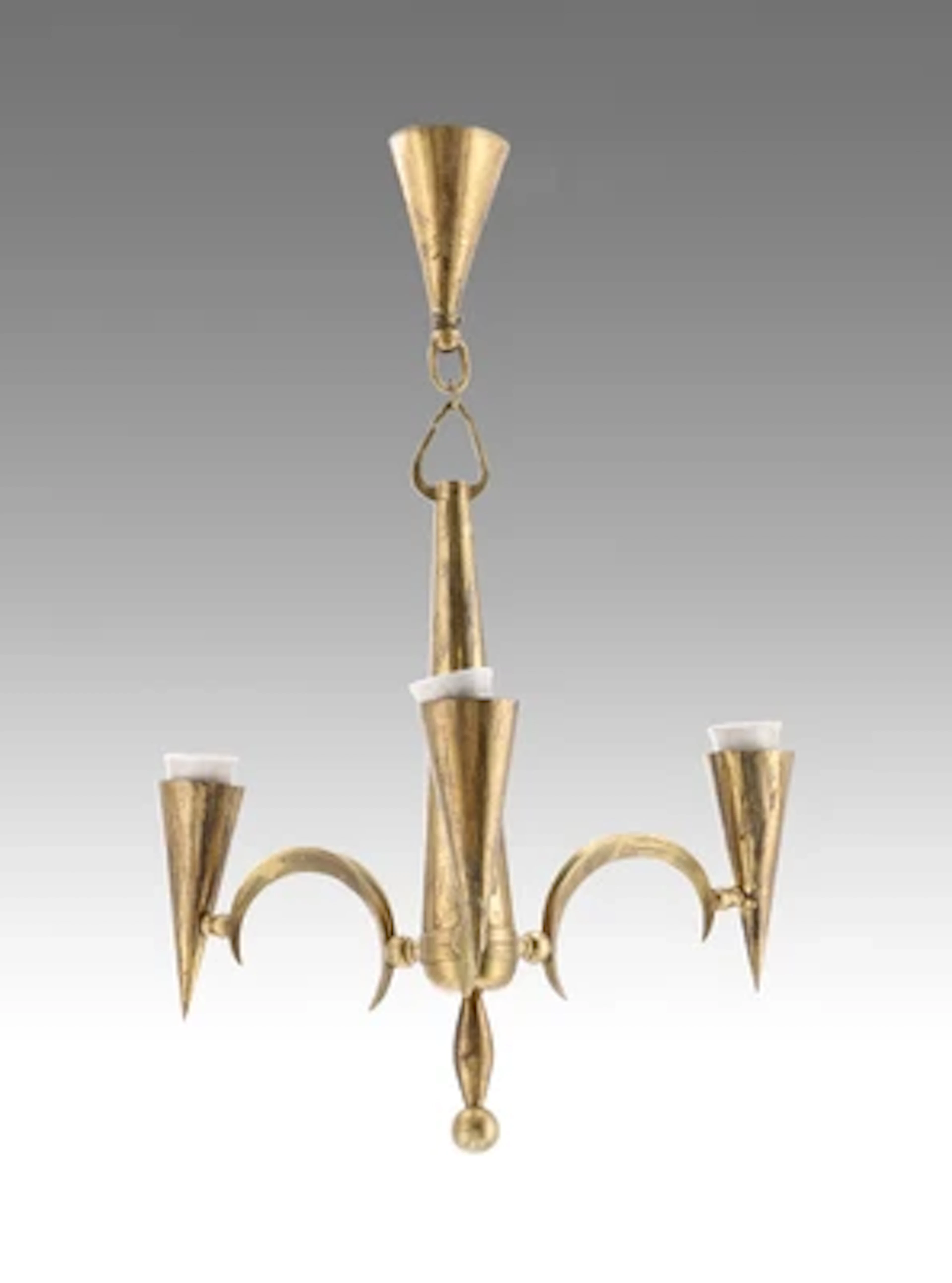 A brass chandelier, in the manner of Dagobert Peche, c. 1920/25