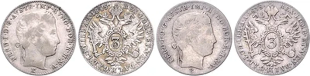 Ferdinand I- Münzstätten Karlsburg und Mailand