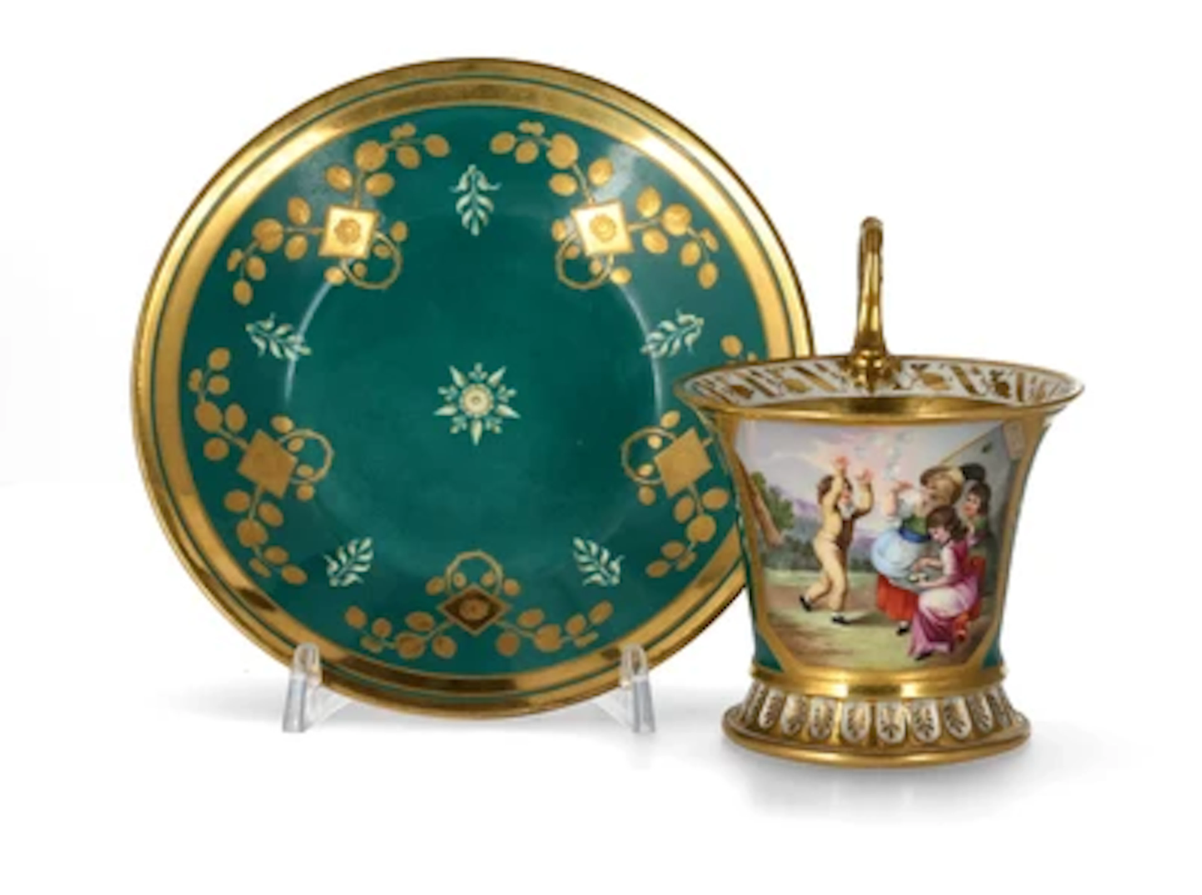 Bildtasse mit Untertasse, Kaiserliche Porzellanmanufaktur, Wien 1815/16