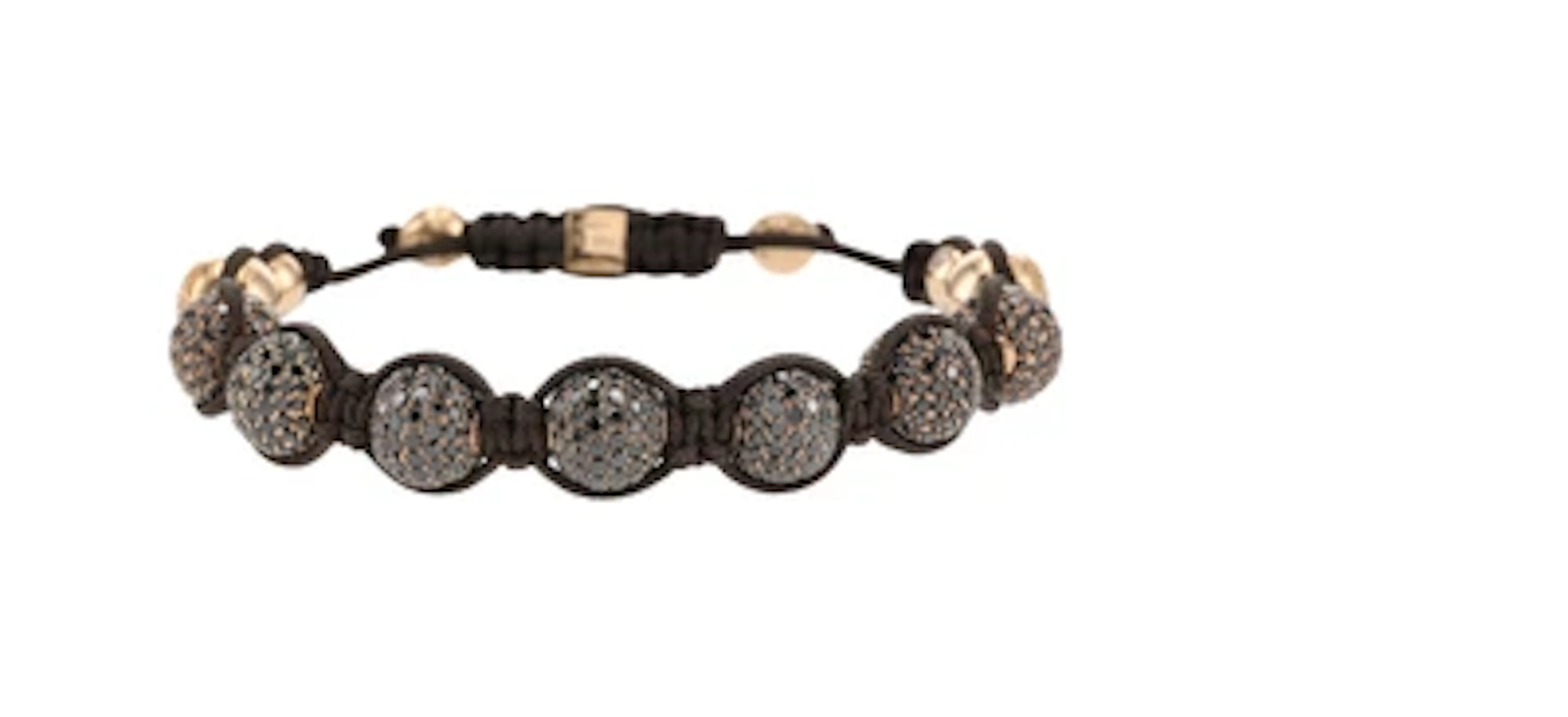 Shamballa Jewels bracelet with approx. 12.00 ct black diamonds