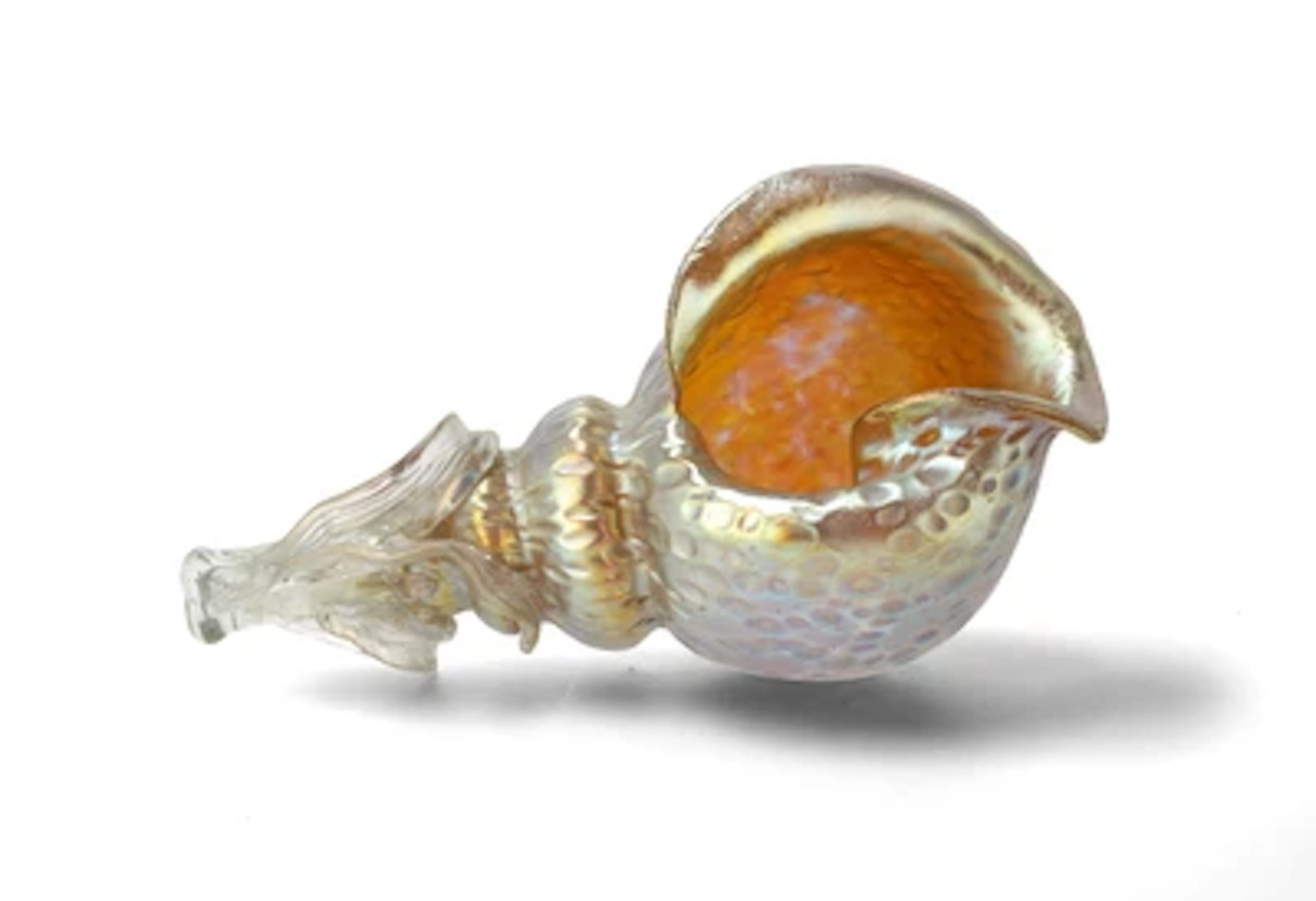 A vase in the form of a shell, Johann Lötz Witwe, Klostermühle, c. 1897/1902