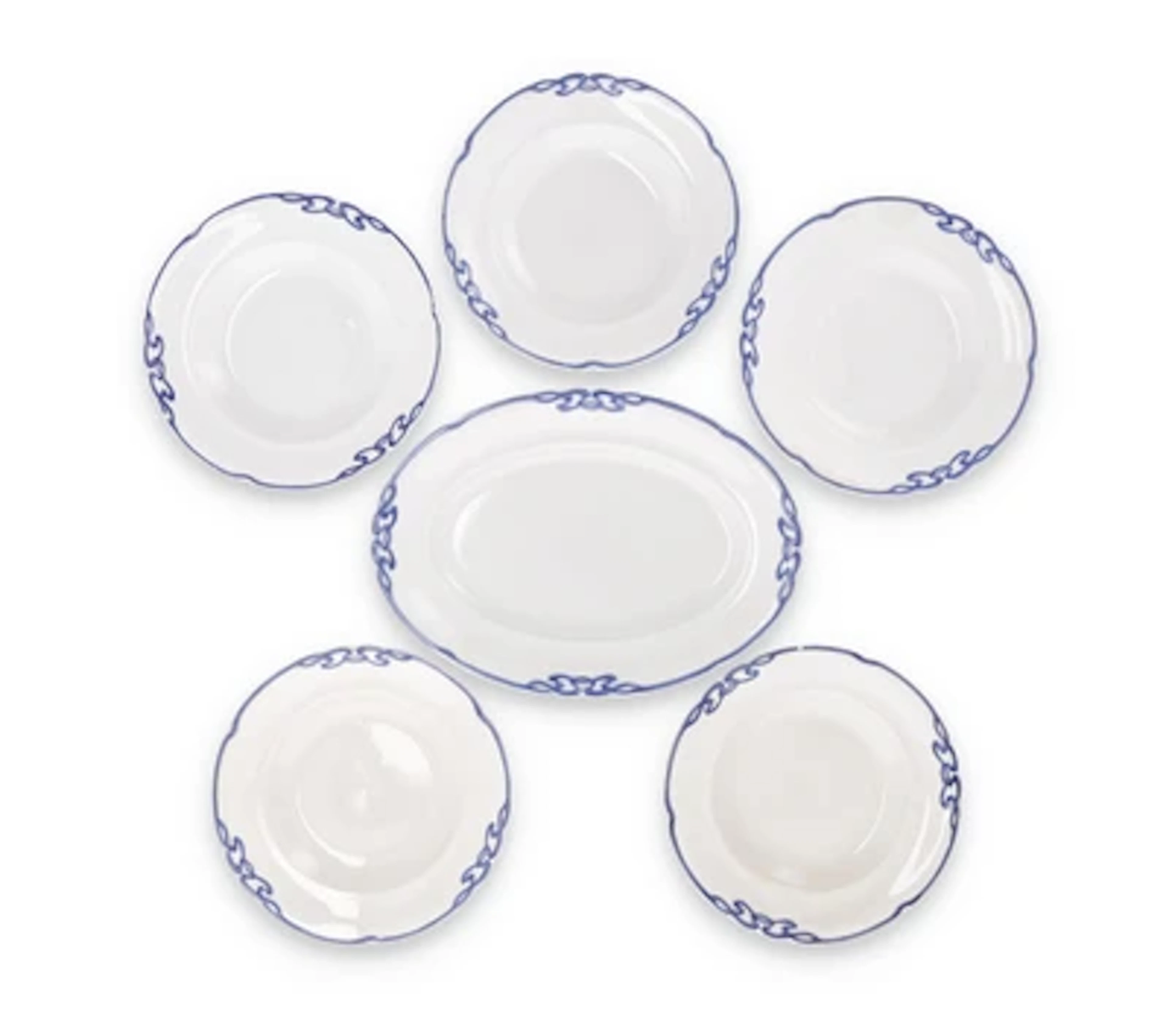 Joseph Maria Olbrich, six elements from the ‘Blaue Olga’ table service