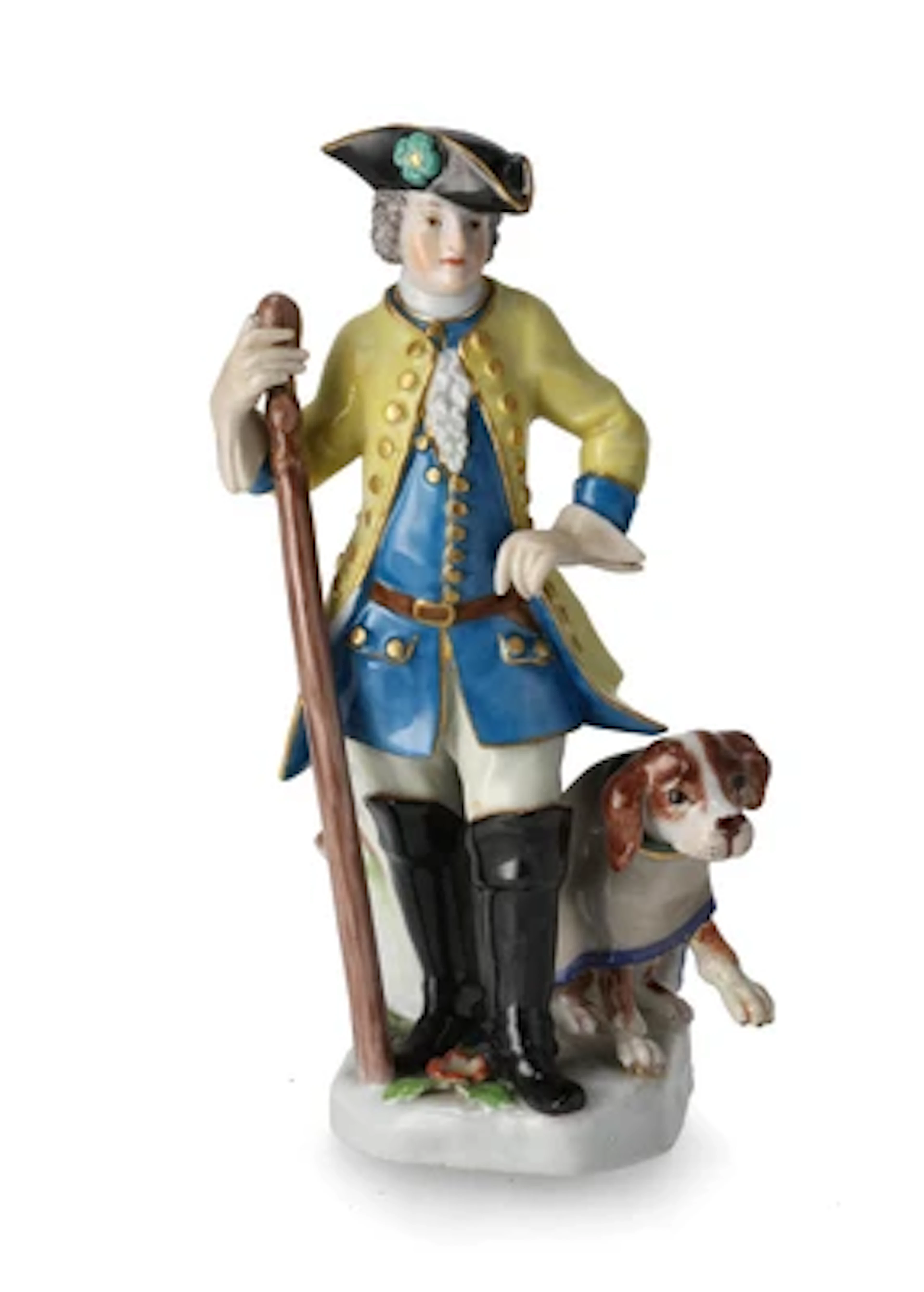 Jäger mit Hund, Meissen, 19./20. Jh.,
