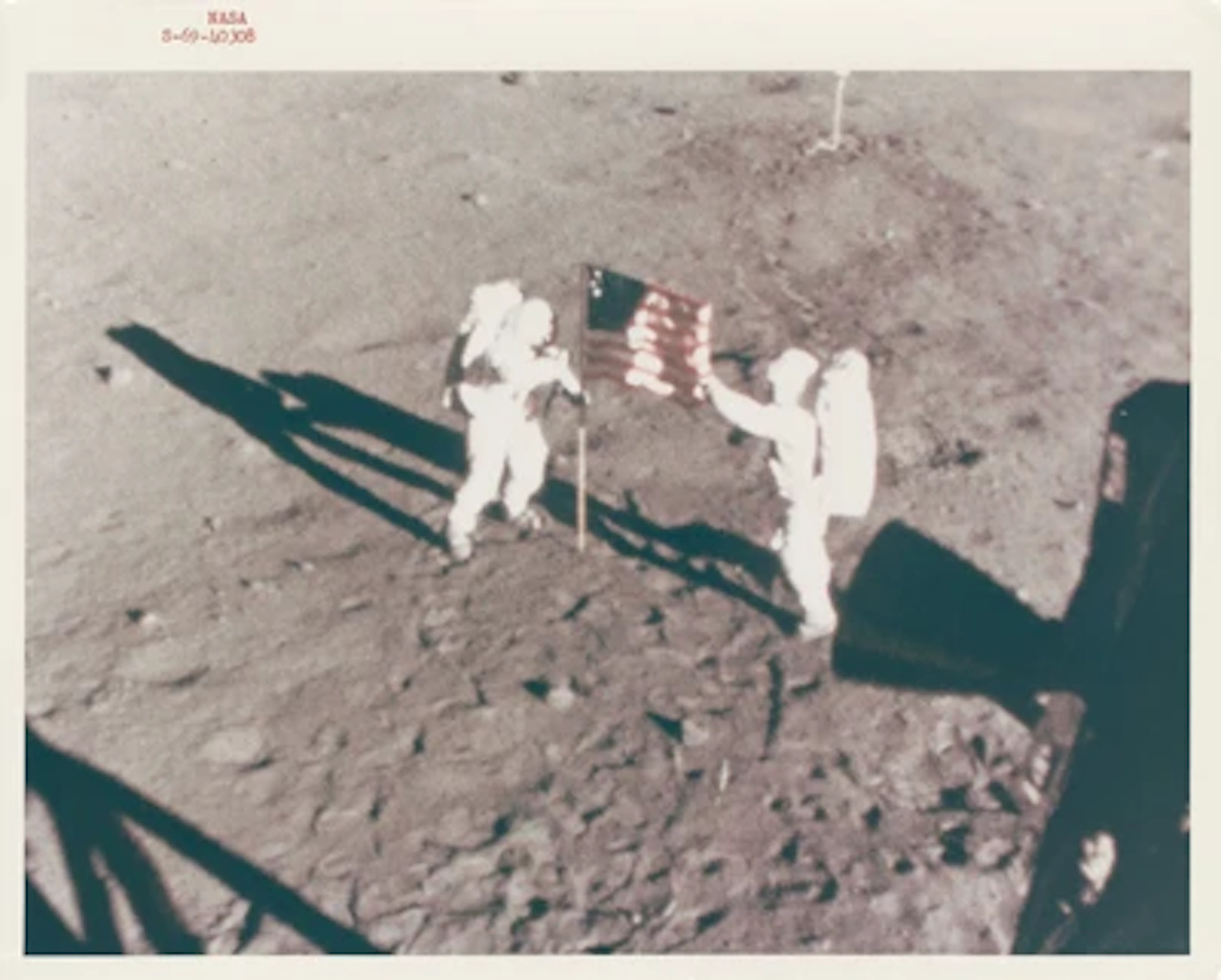 APOLLO 11 - NASA's Only Color Image of Armstrong andAldrin Together on the Moon