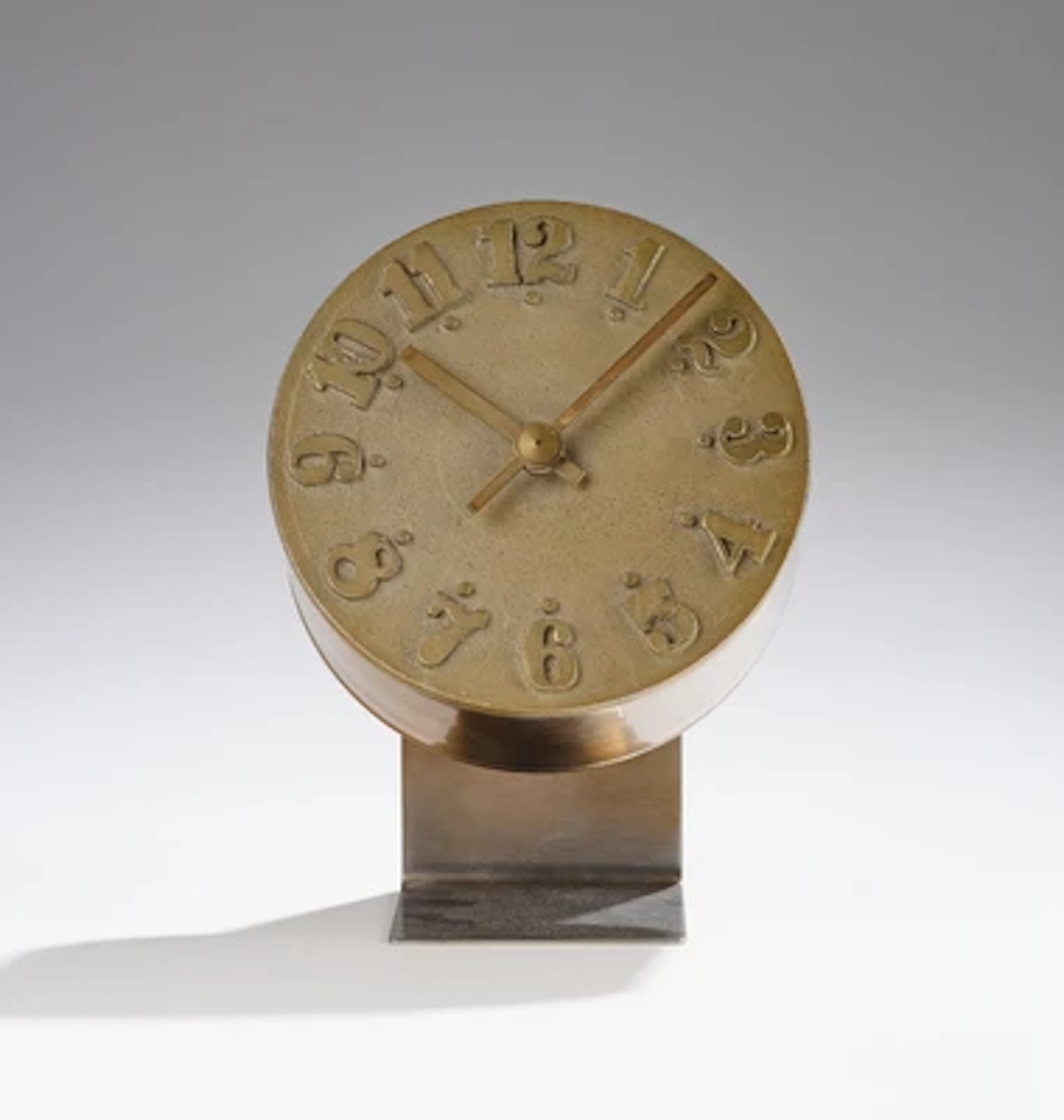 A table clock, Carl Auböck III, Vienna, 1968