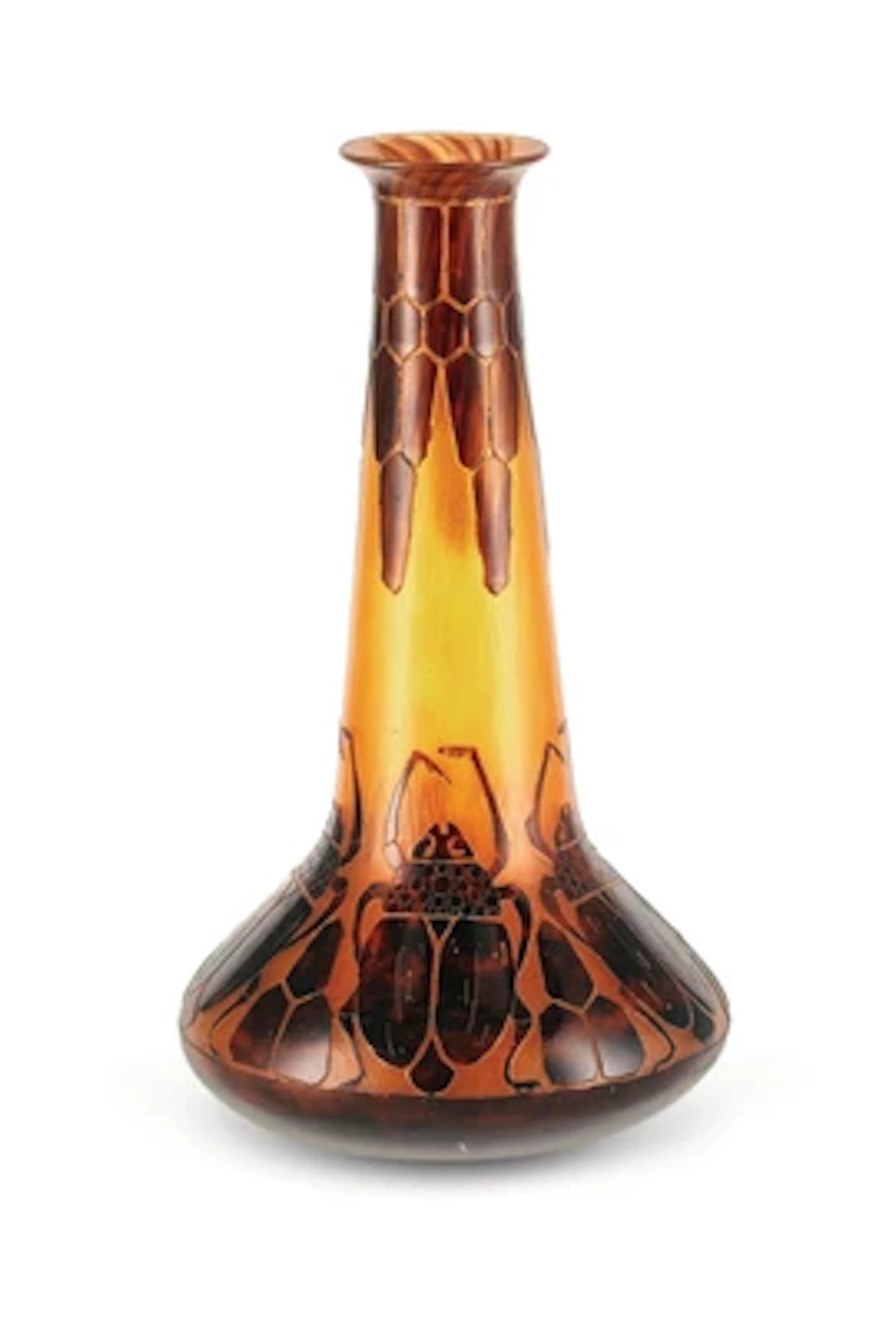 Vase "Scarabées", Entwurf: 1919-22, Verreries Schneider, Epinay-sur-Seine