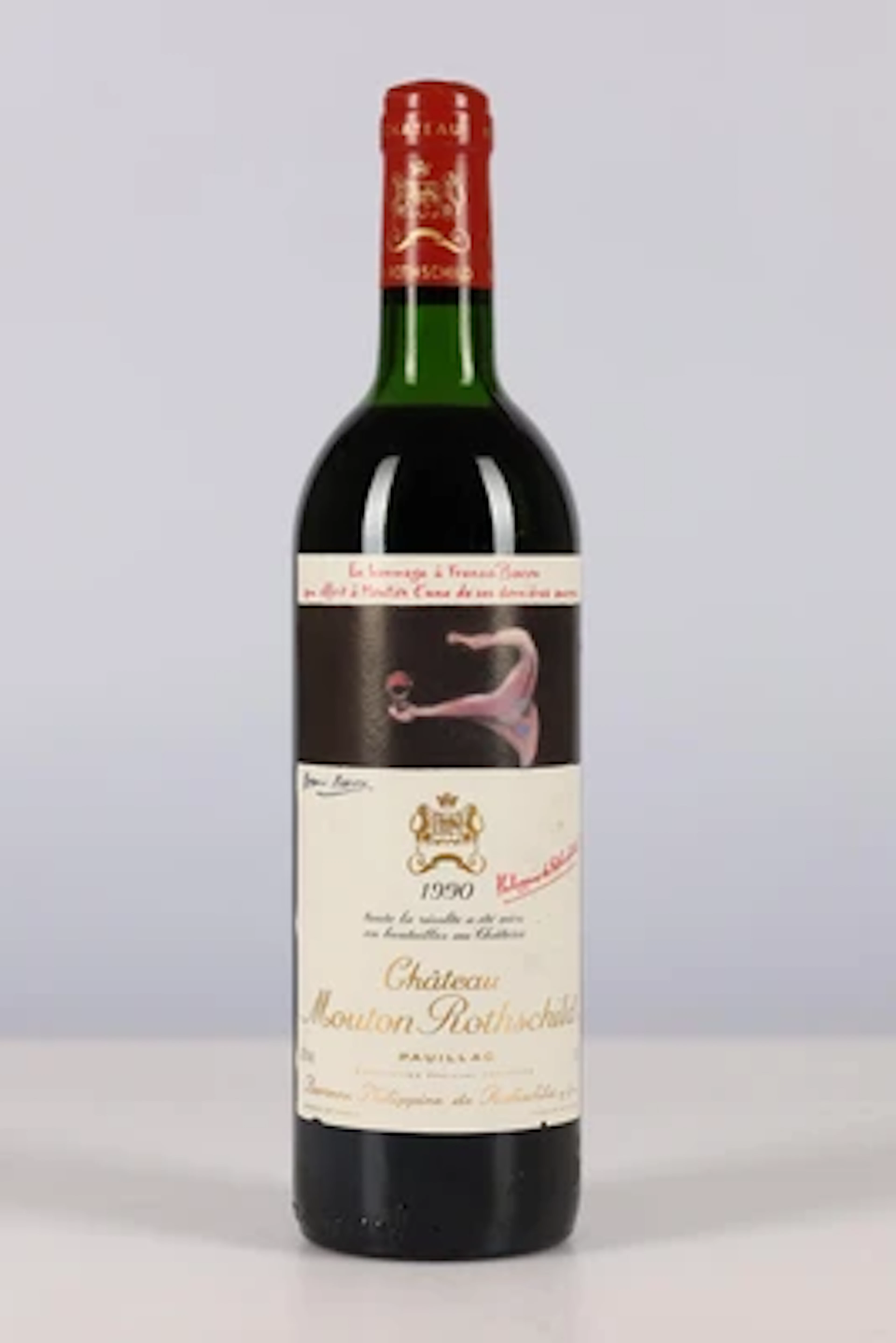 1990 Château Mouton Rothschild, Bordeaux, 93 Cellar Tracker-Punkte