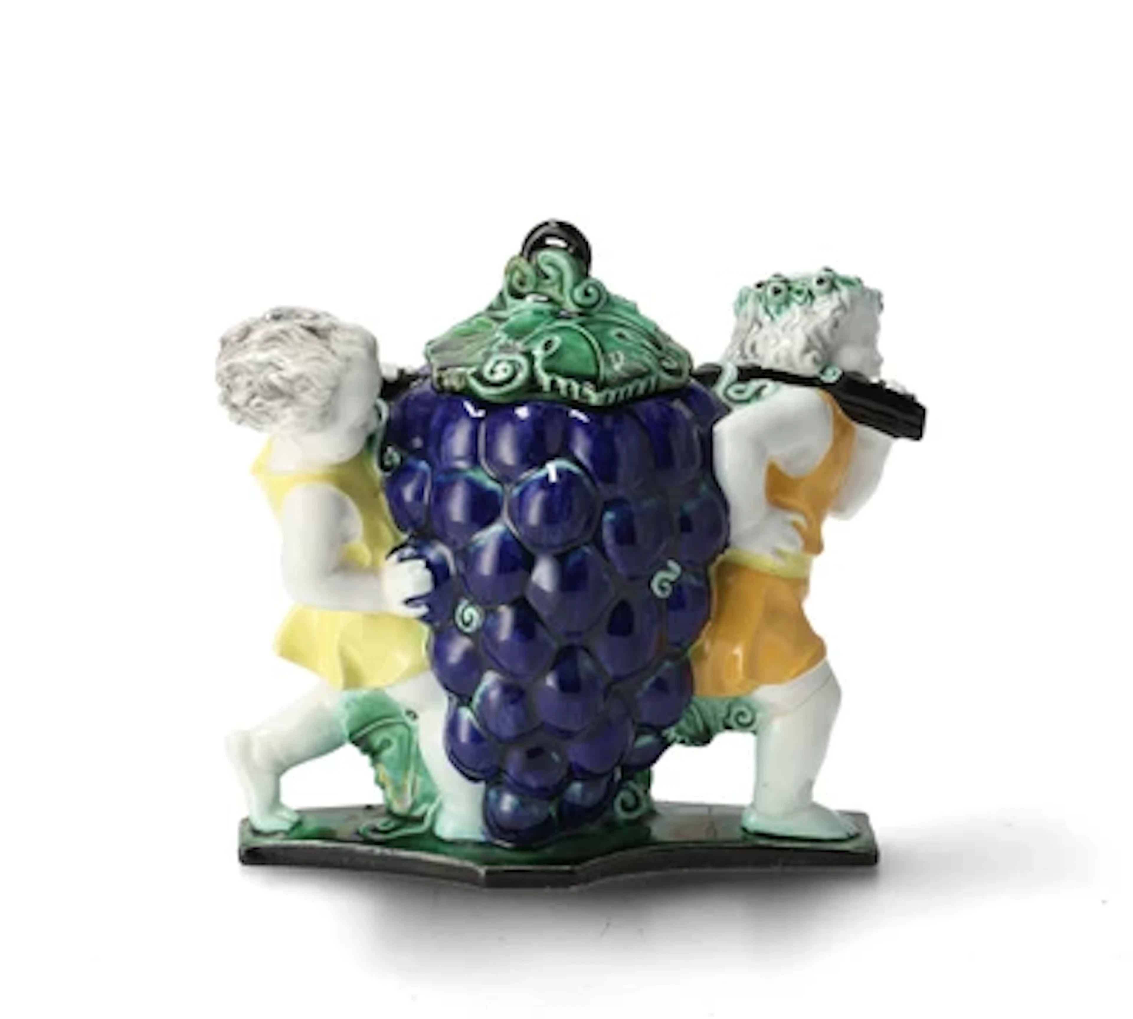 Michael Powolny, a grape-bearers box ("Bonboniere 'Putti mit Traube'