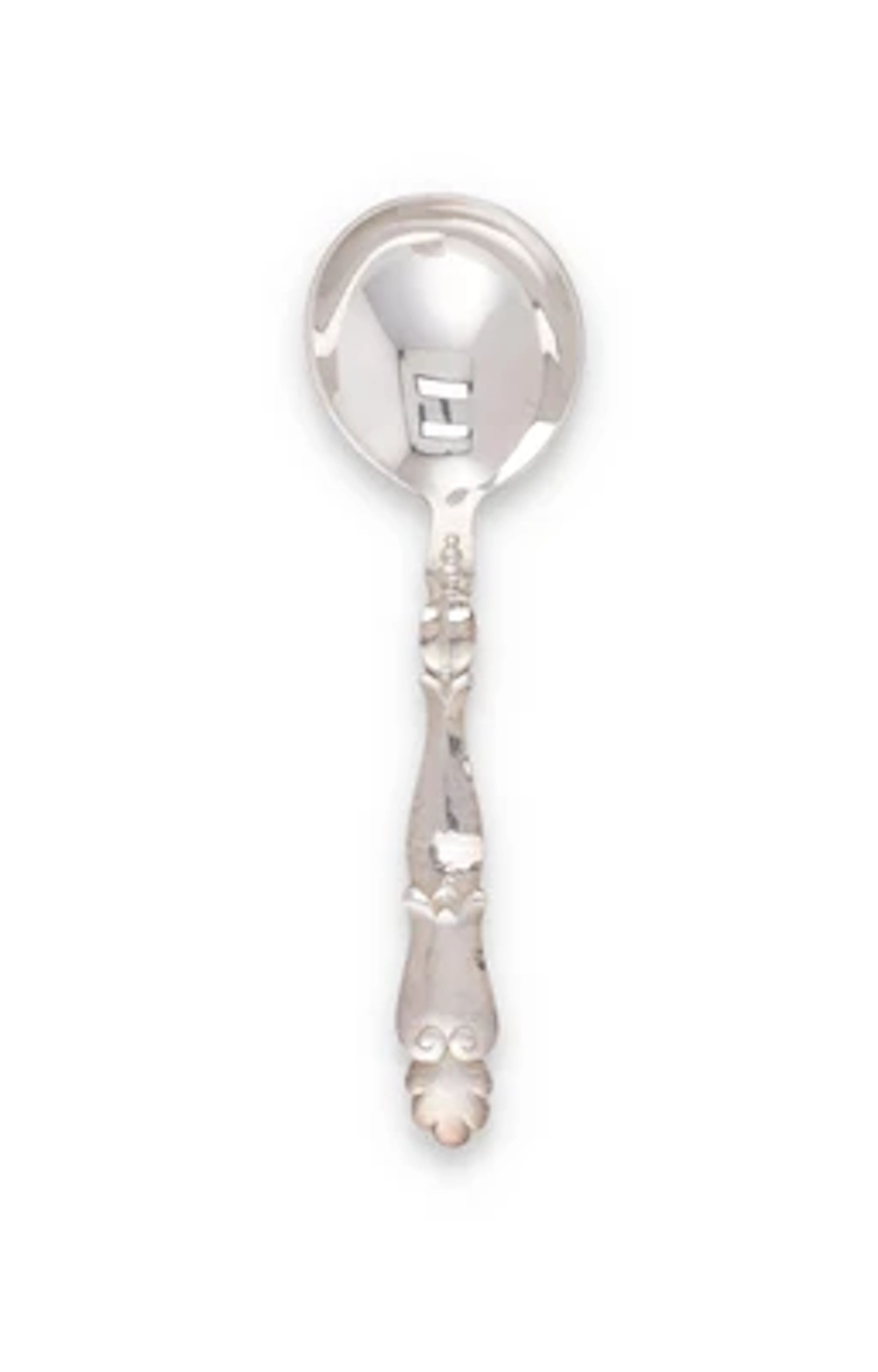 A silver cream spoon with hammered decoration, M. H. Wilkens & Söhne