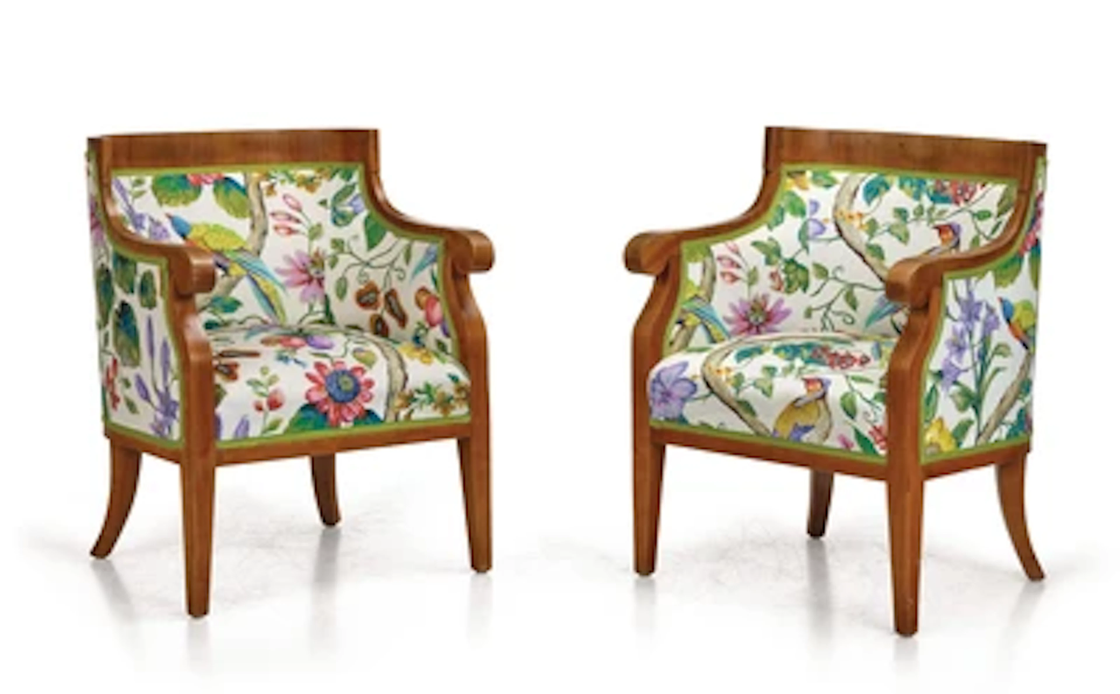 Paar Biedermeier Bergeren-Fauteuils