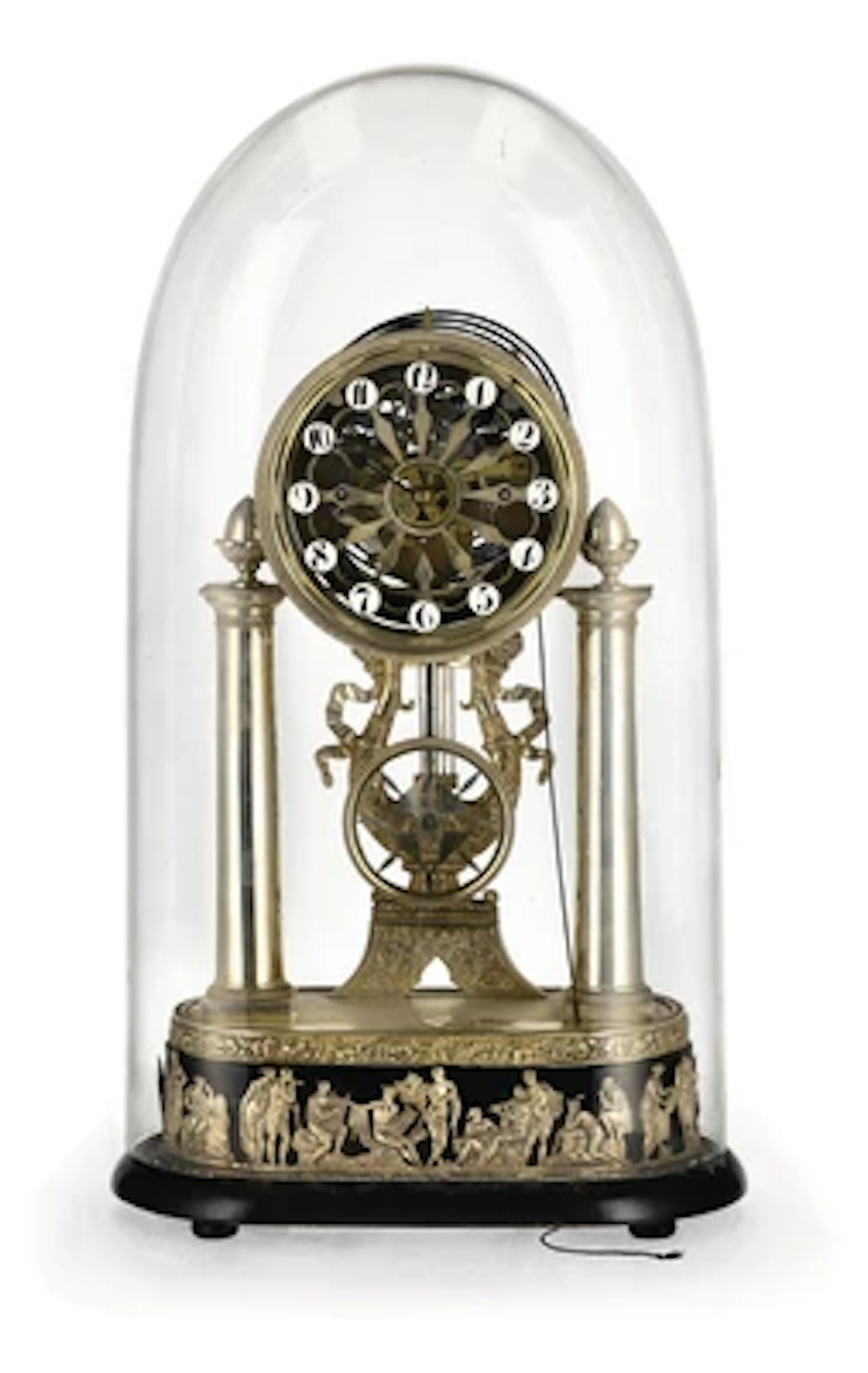 Biedermeier Hochzeitsuhr mit Musikspielwerk,